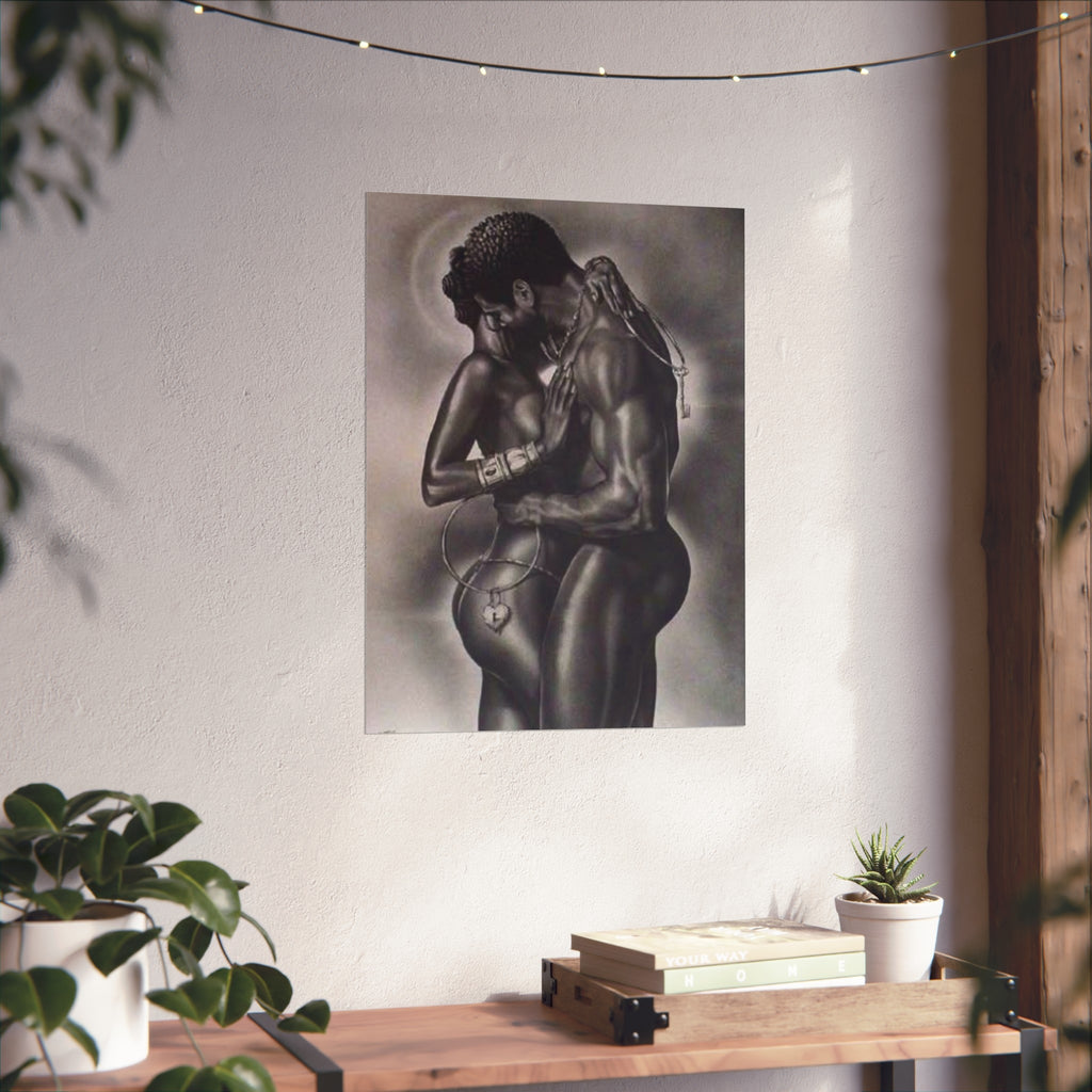 Romantic Black Love Fine Art Poster