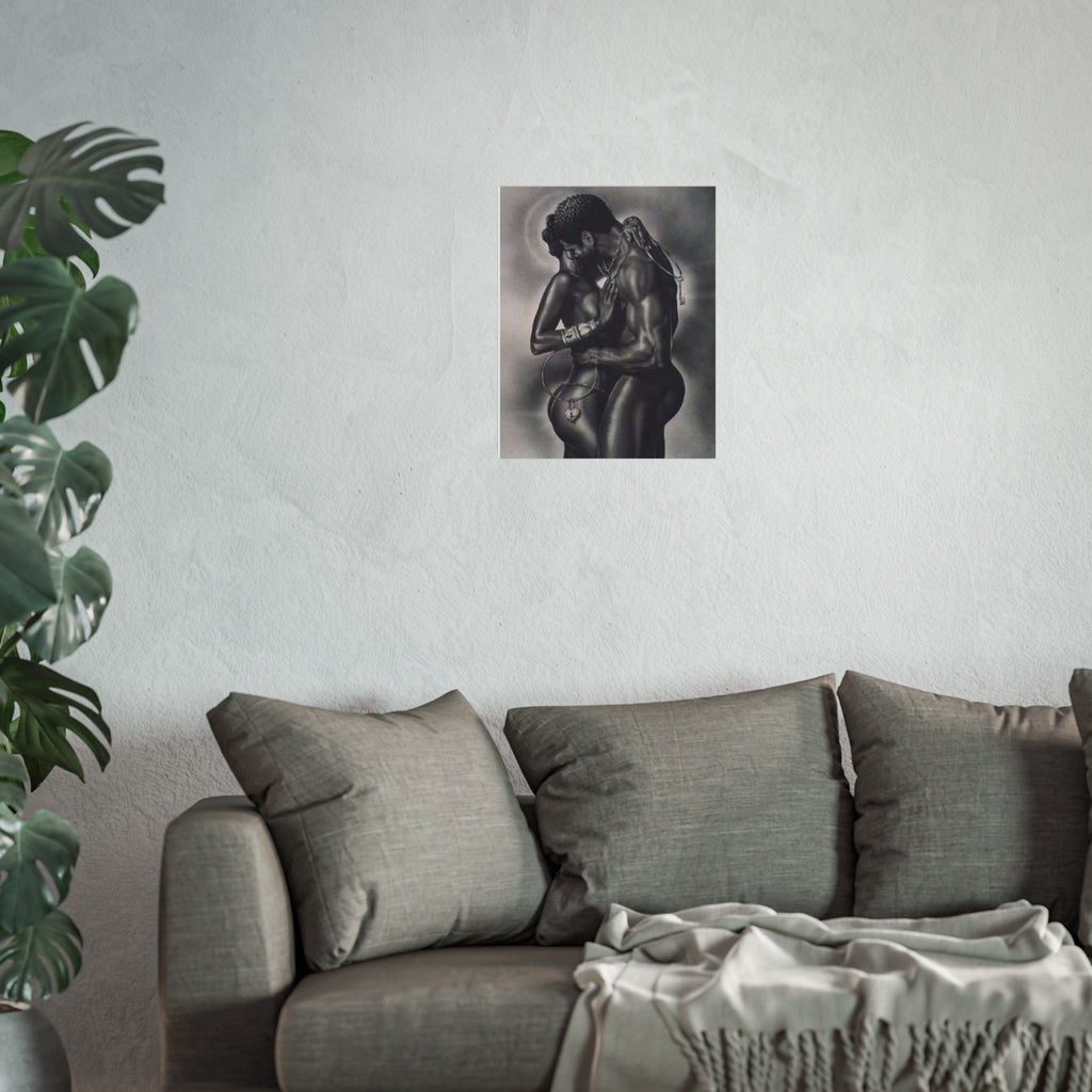Romantic Black Love Fine Art Poster