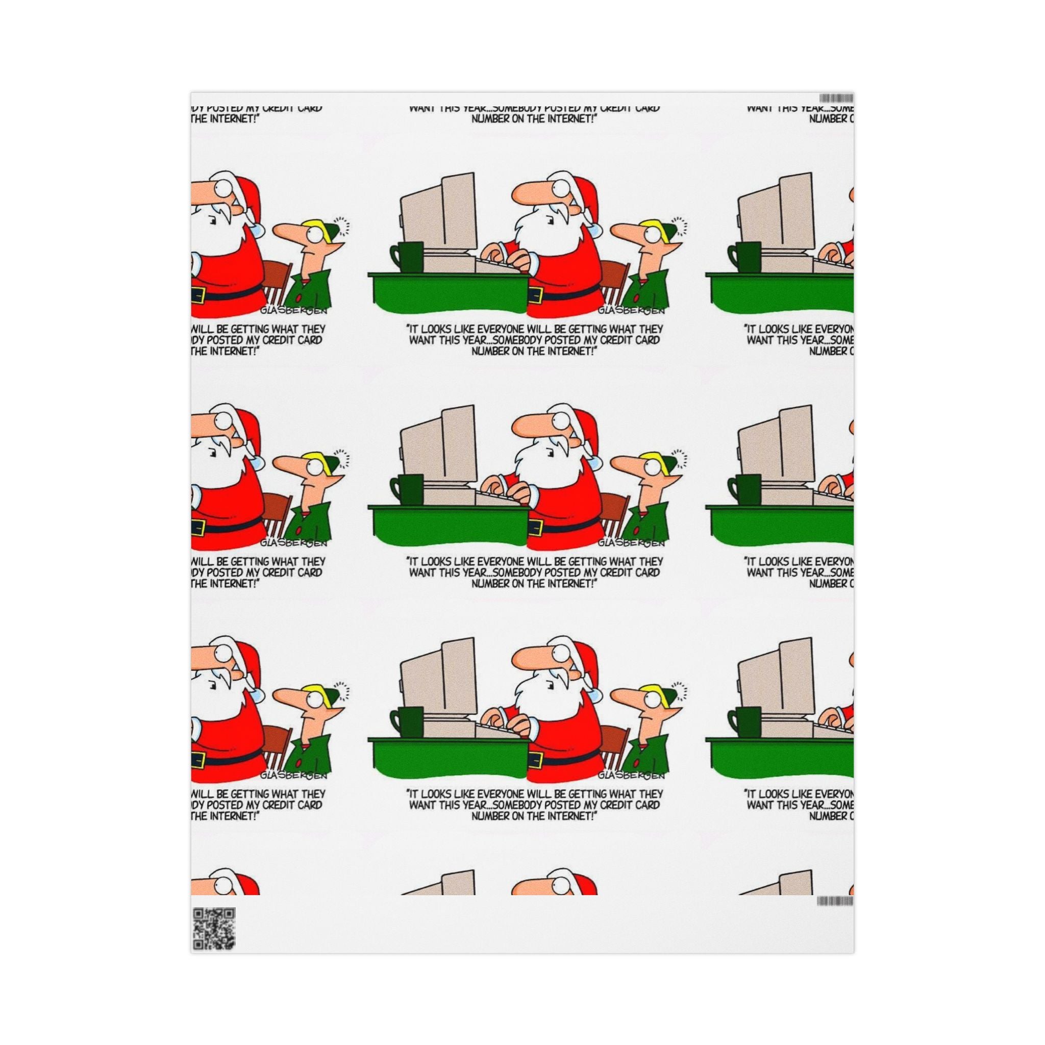 Santa stolen credit card - Festive Wrapping Paper Roll