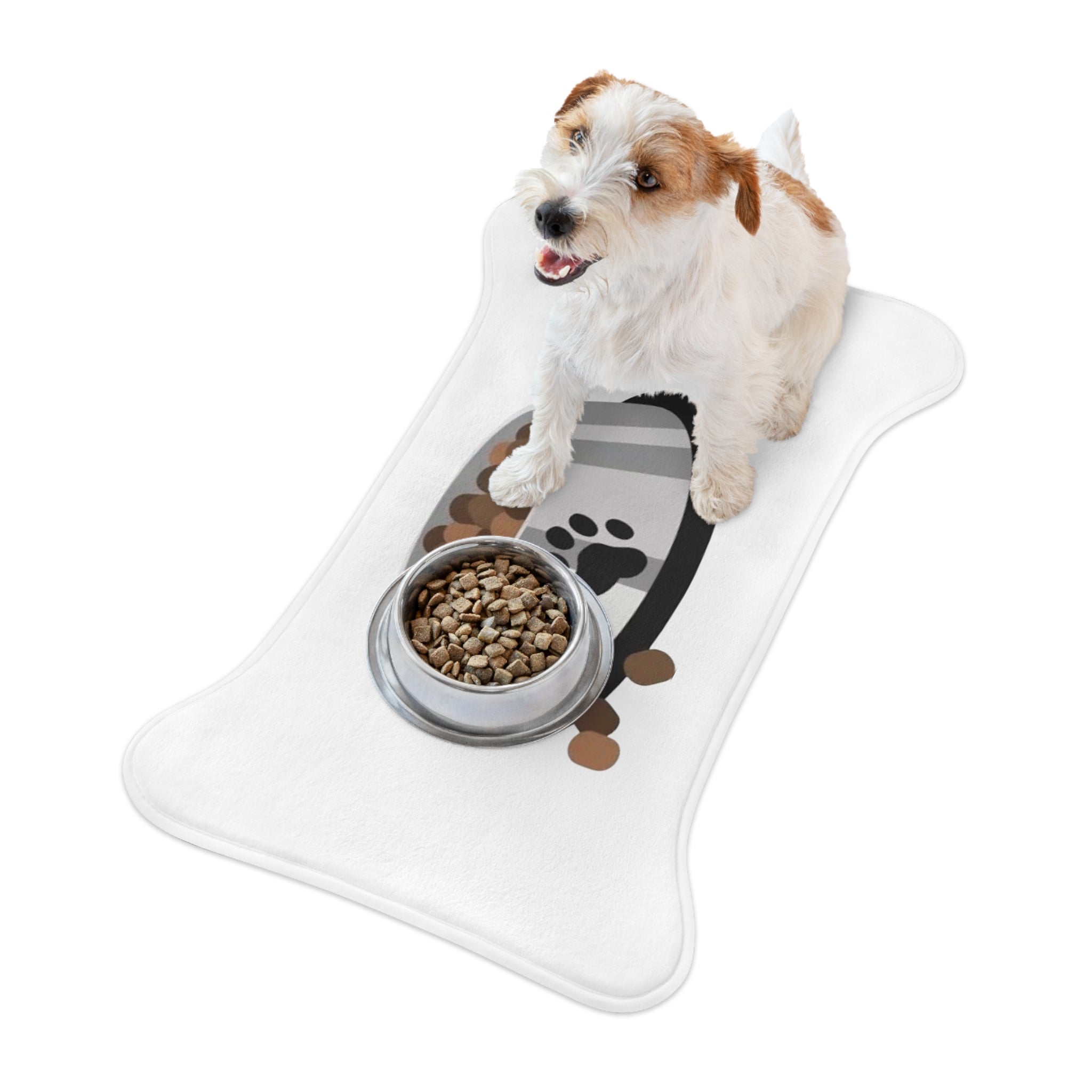 Pet Feeding Mat - Dog Bone and Cat Fish Design Non-Slip Mat