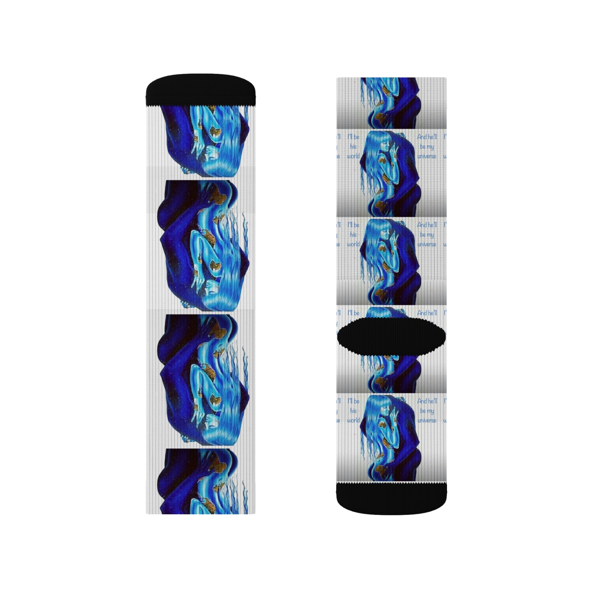 Cosmic Couple Socks - Stylish Gift for Fashionistas - Unique Wearable Art
