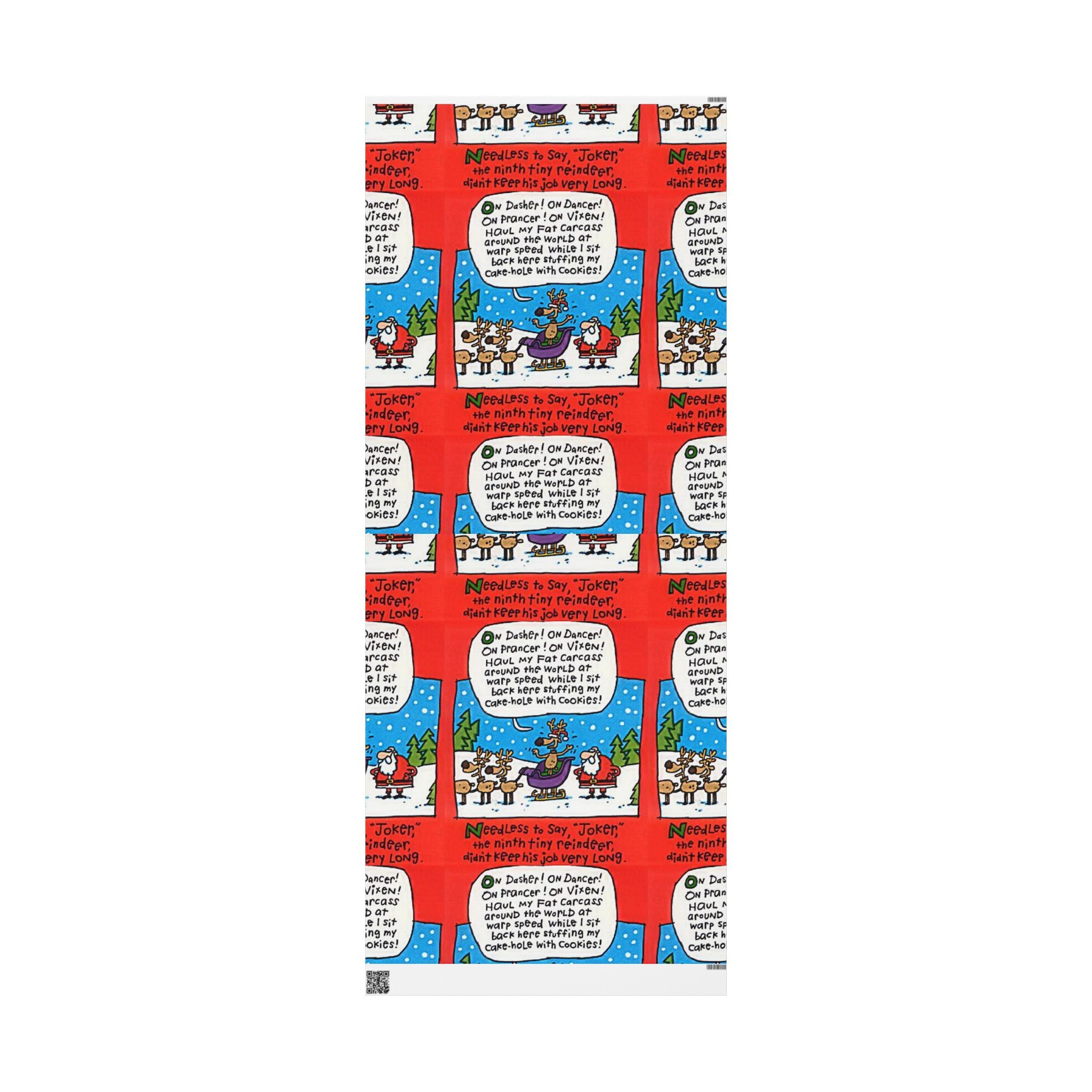 Joker Reign-deer Festive Vibrant Holiday Gift Wrapping Paper