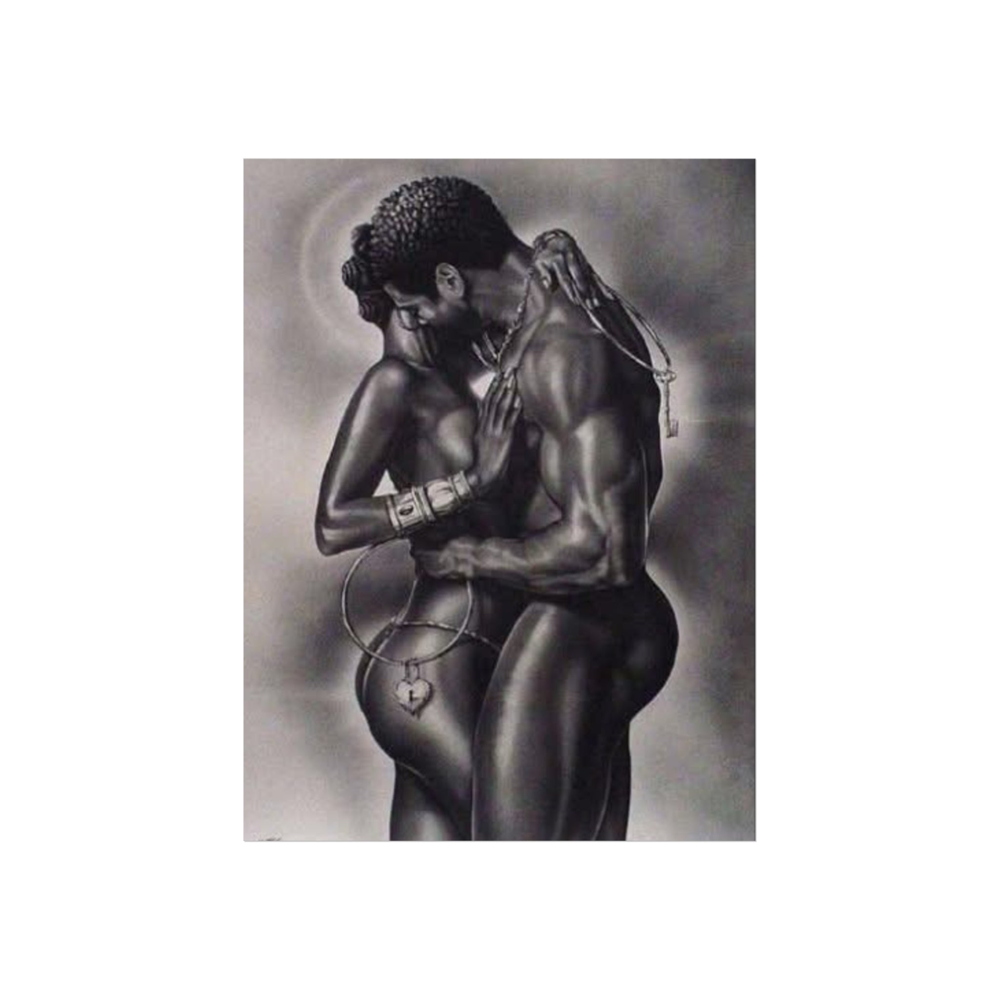 Romantic Black Love Fine Art Poster