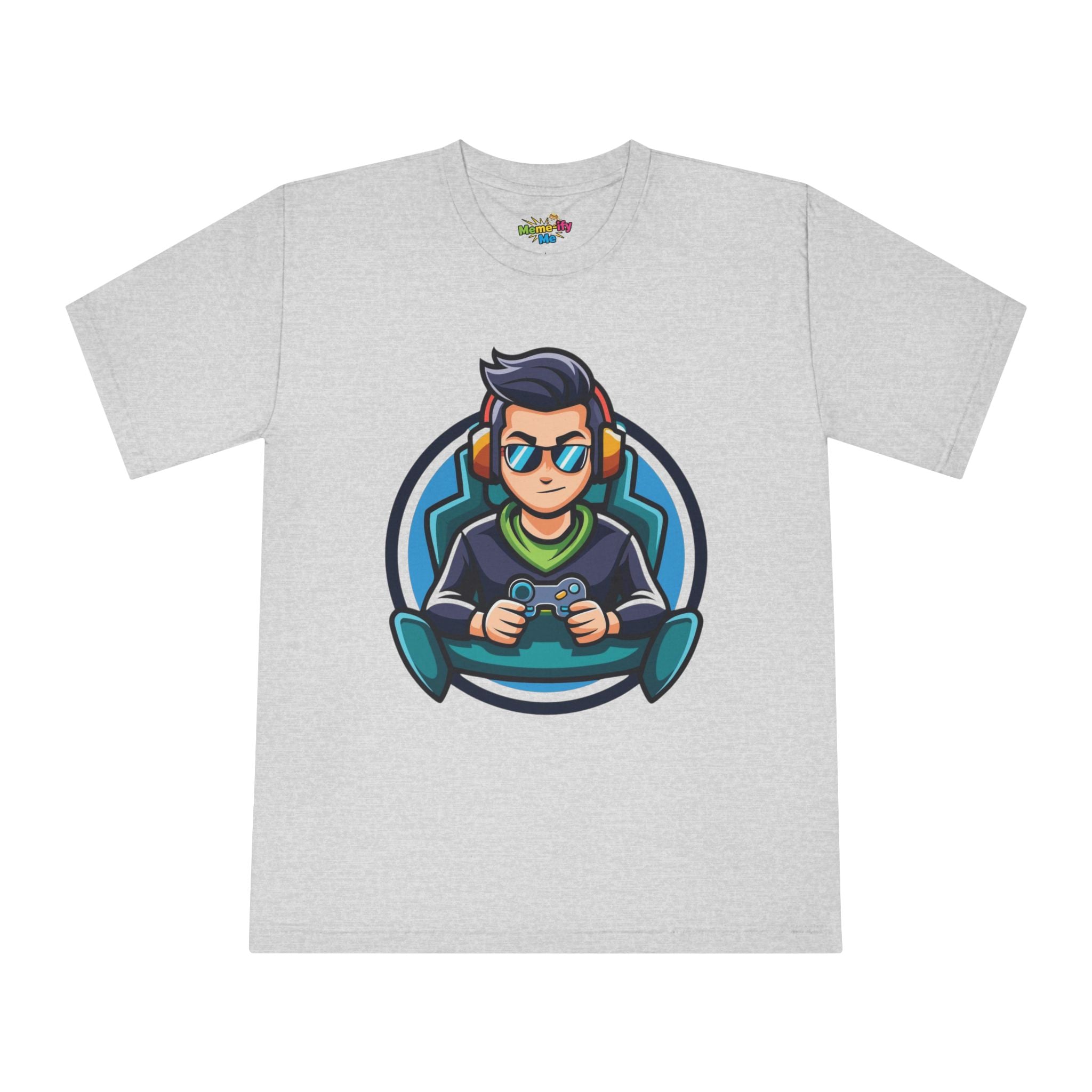 Adult Gamer Crewneck T-Shirt with Fun Character Design - Unisex