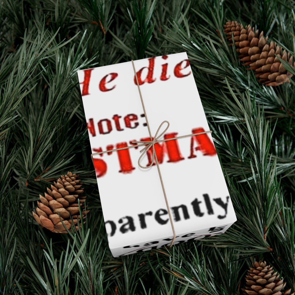 Gift Wrap Papers - Humorous Santa Died Laughing Design