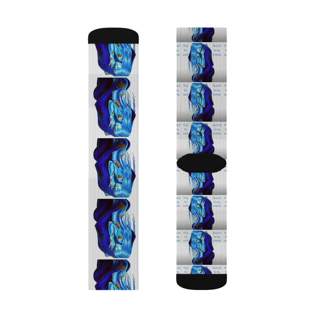 Cosmic Couple Socks - Stylish Gift for Fashionistas - Unique Wearable Art