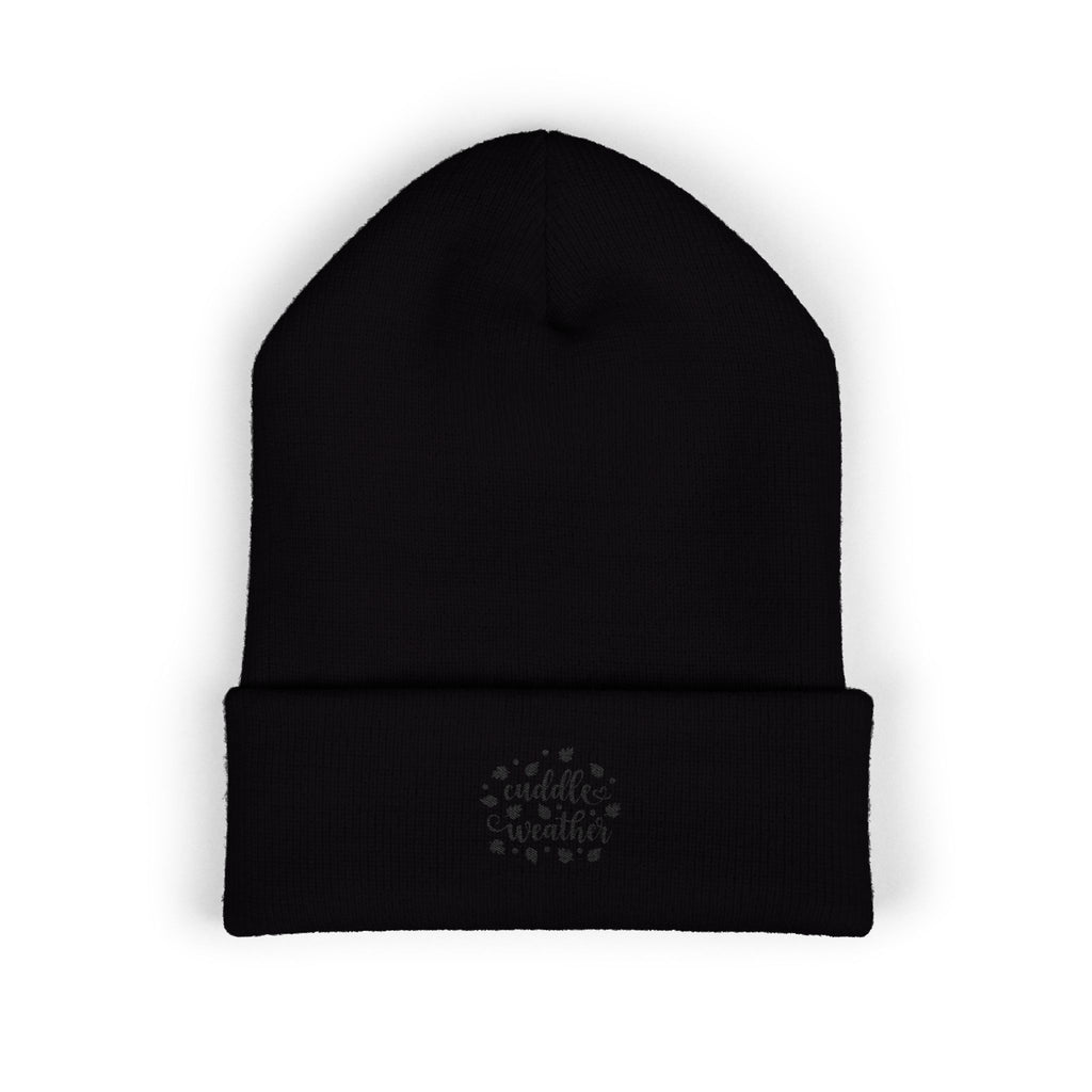 Cozy Cuffed Beanie with Cuddle Weather Embroidery