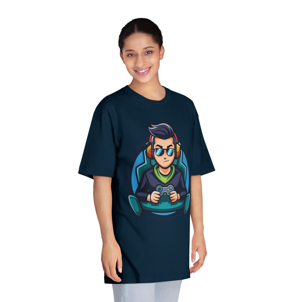 Adult Gamer Crewneck T-Shirt with Fun Character Design - Unisex