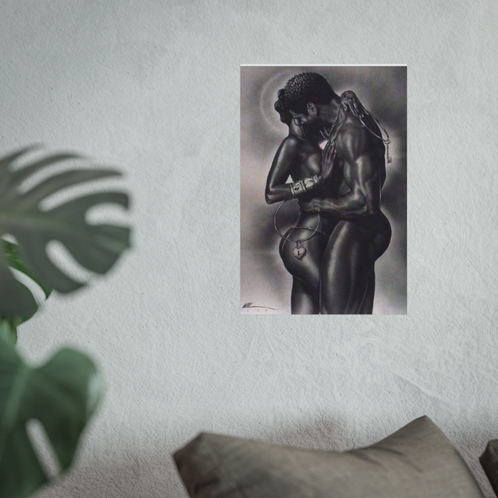 Romantic Black Love Fine Art Poster