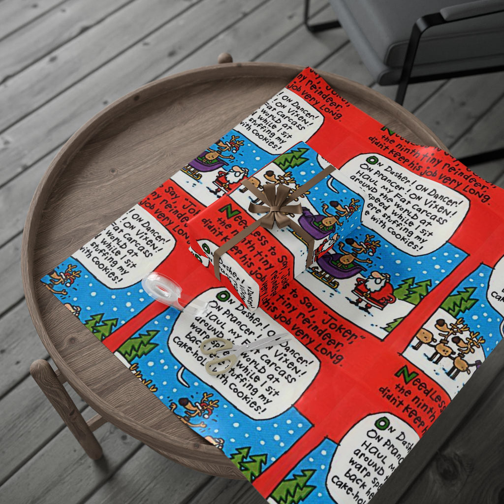 Joker Reign-deer Festive Vibrant Holiday Gift Wrapping Paper