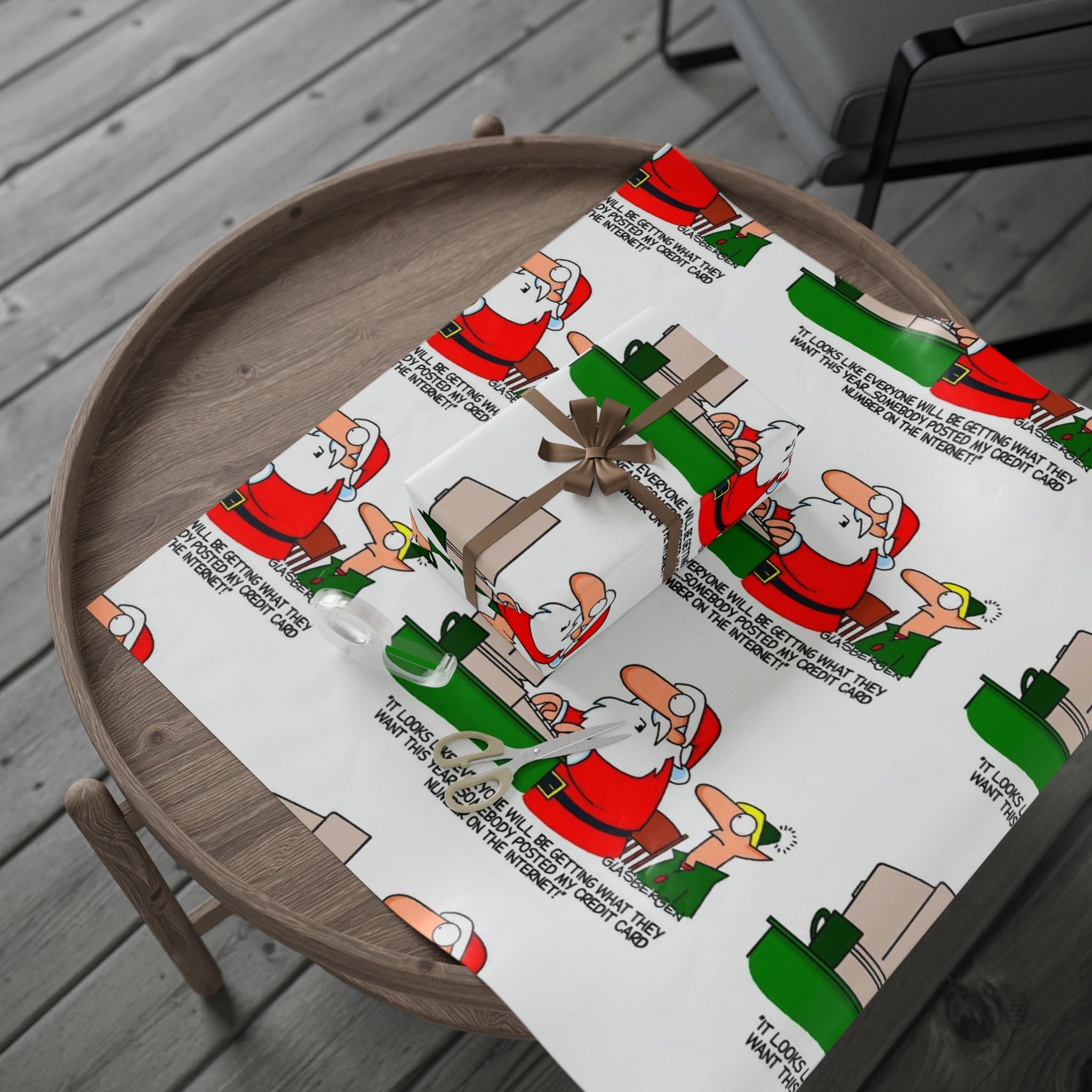 Santa stolen credit card - Festive Wrapping Paper Roll