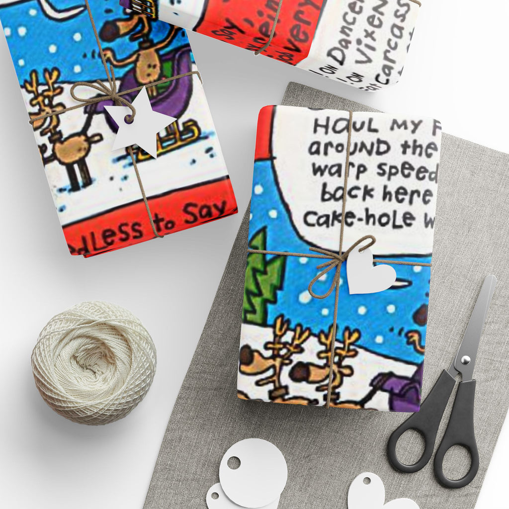 Joker Reign-deer Festive Vibrant Holiday Gift Wrapping Paper