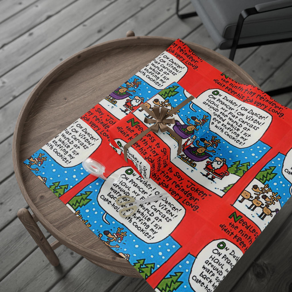 Joker Reign-deer Festive Vibrant Holiday Gift Wrapping Paper