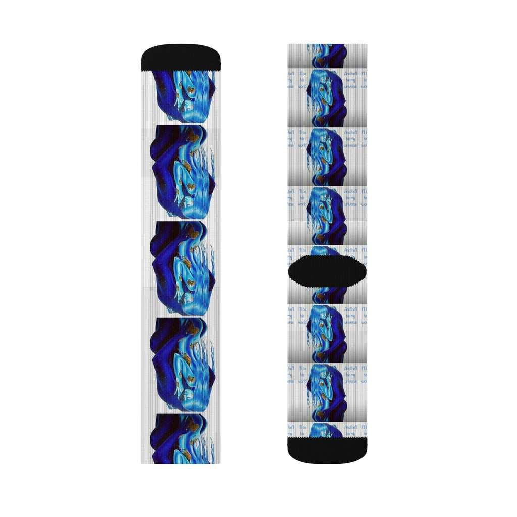 Cosmic Couple Socks - Stylish Gift for Fashionistas - Unique Wearable Art