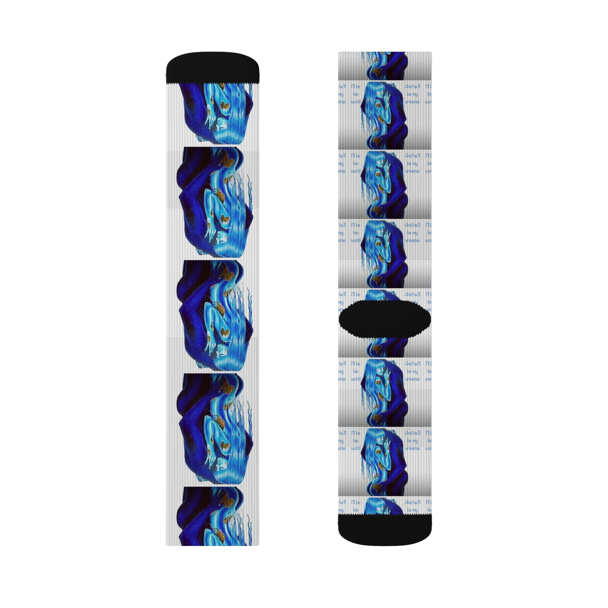 Cosmic Couple Socks - Stylish Gift for Fashionistas - Unique Wearable Art