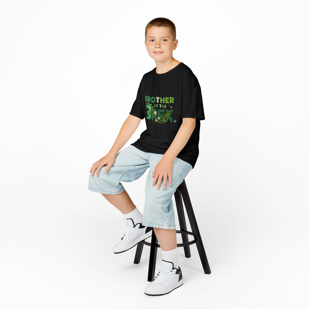 Brother of the 3-Rex Kids Tee — Cute Green Dino Sibling Shirt
