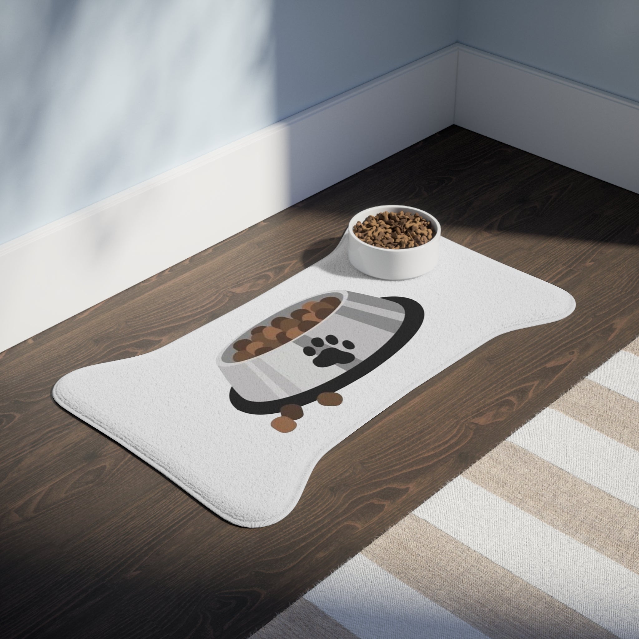 Pet Feeding Mat - Dog Bone and Cat Fish Design Non-Slip Mat