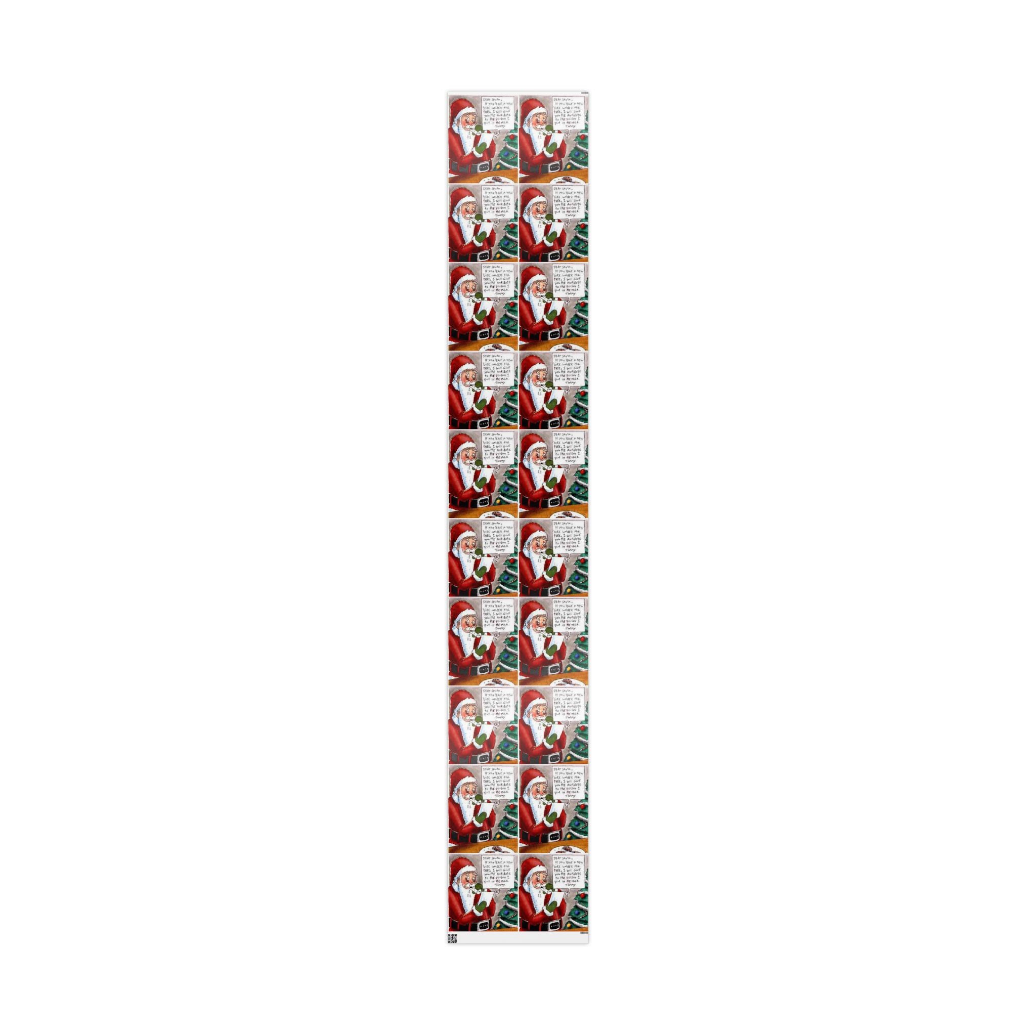 Santa Poisoned Milk Holiday Gift Wrap