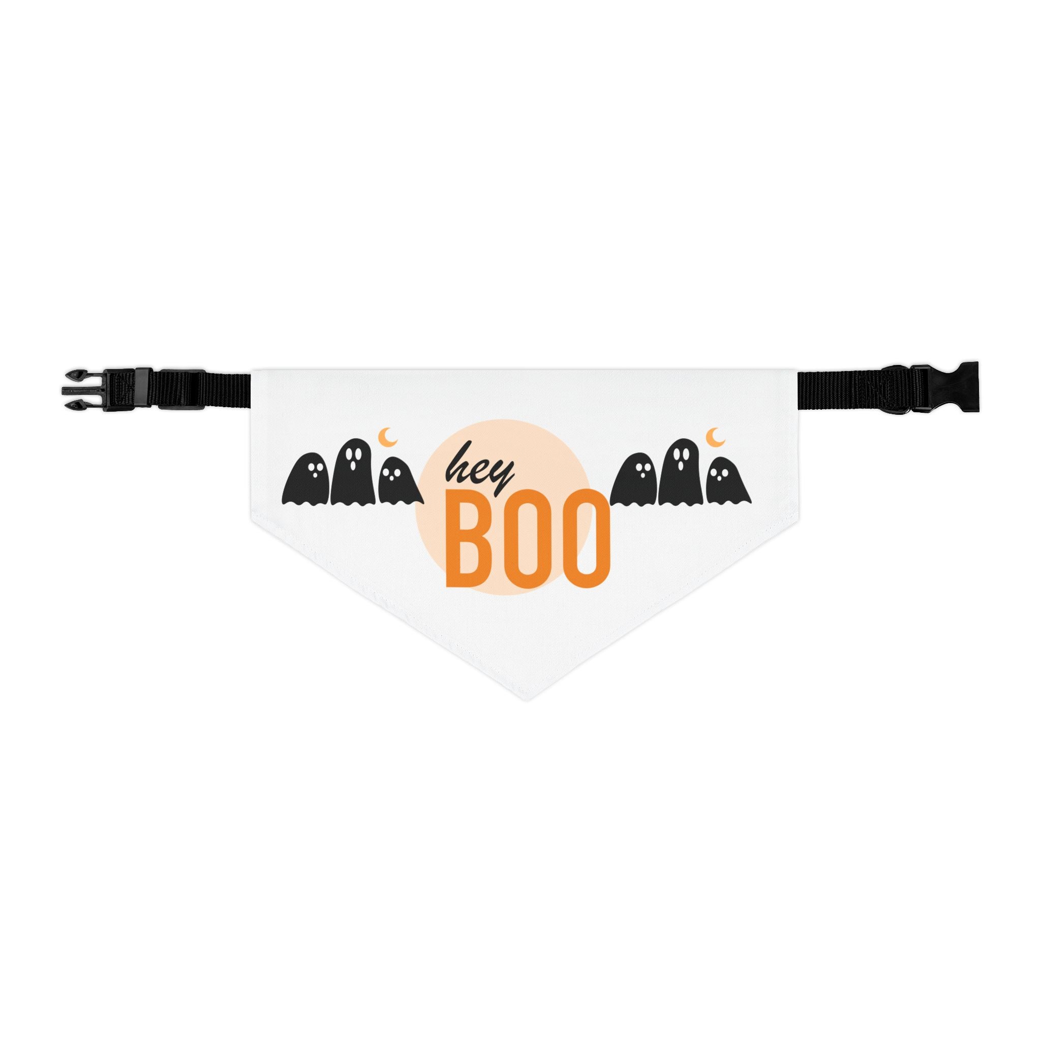 Halloween Pet Bandana, Hey Boo Dog Collar, Spooky Dog Accessory, Dog Costume, Fall Pet Fashion