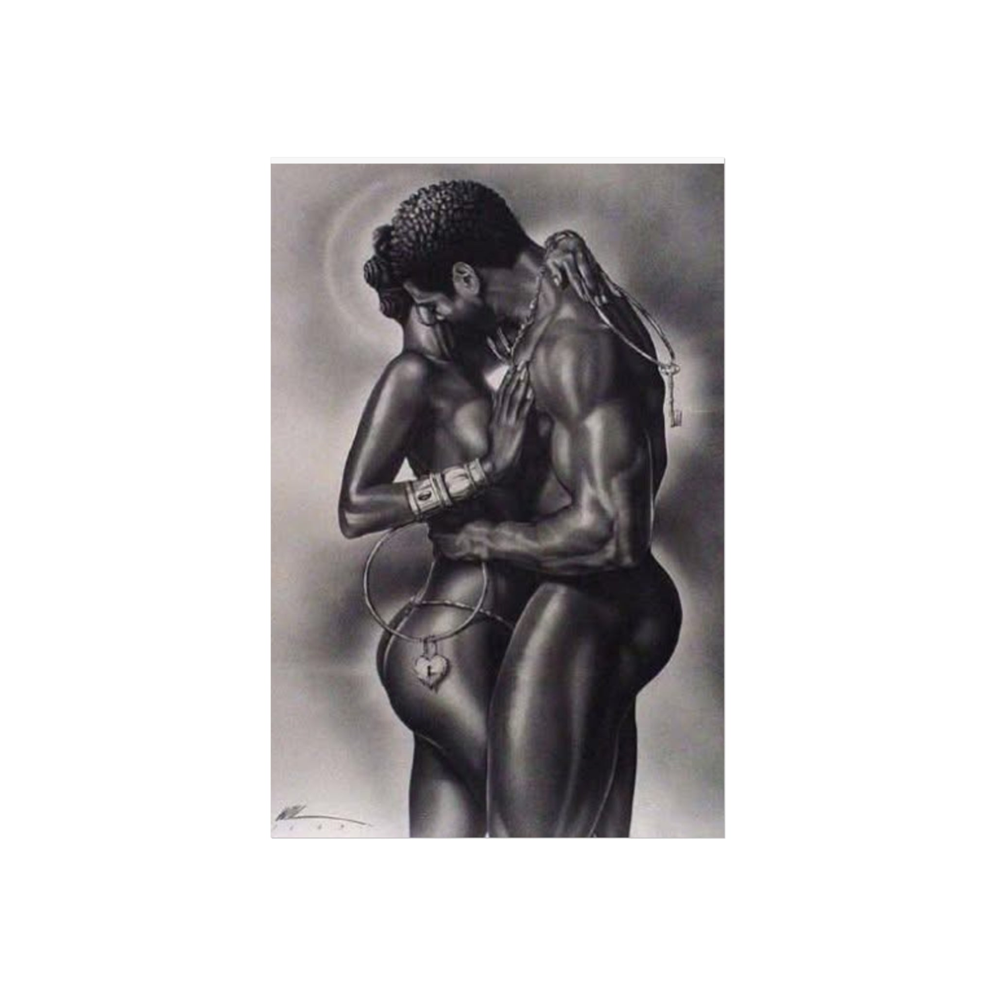 Romantic Black Love Fine Art Poster