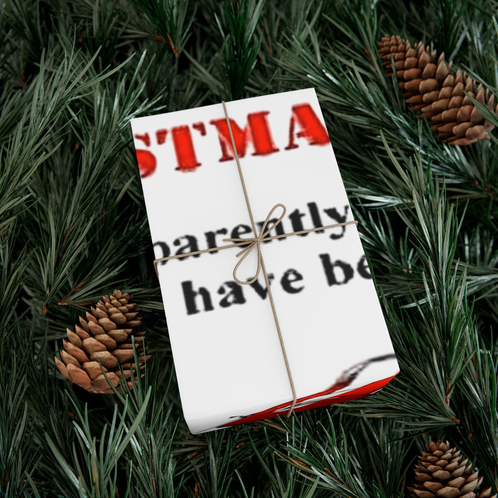 Gift Wrap Papers - Humorous Santa Died Laughing Design