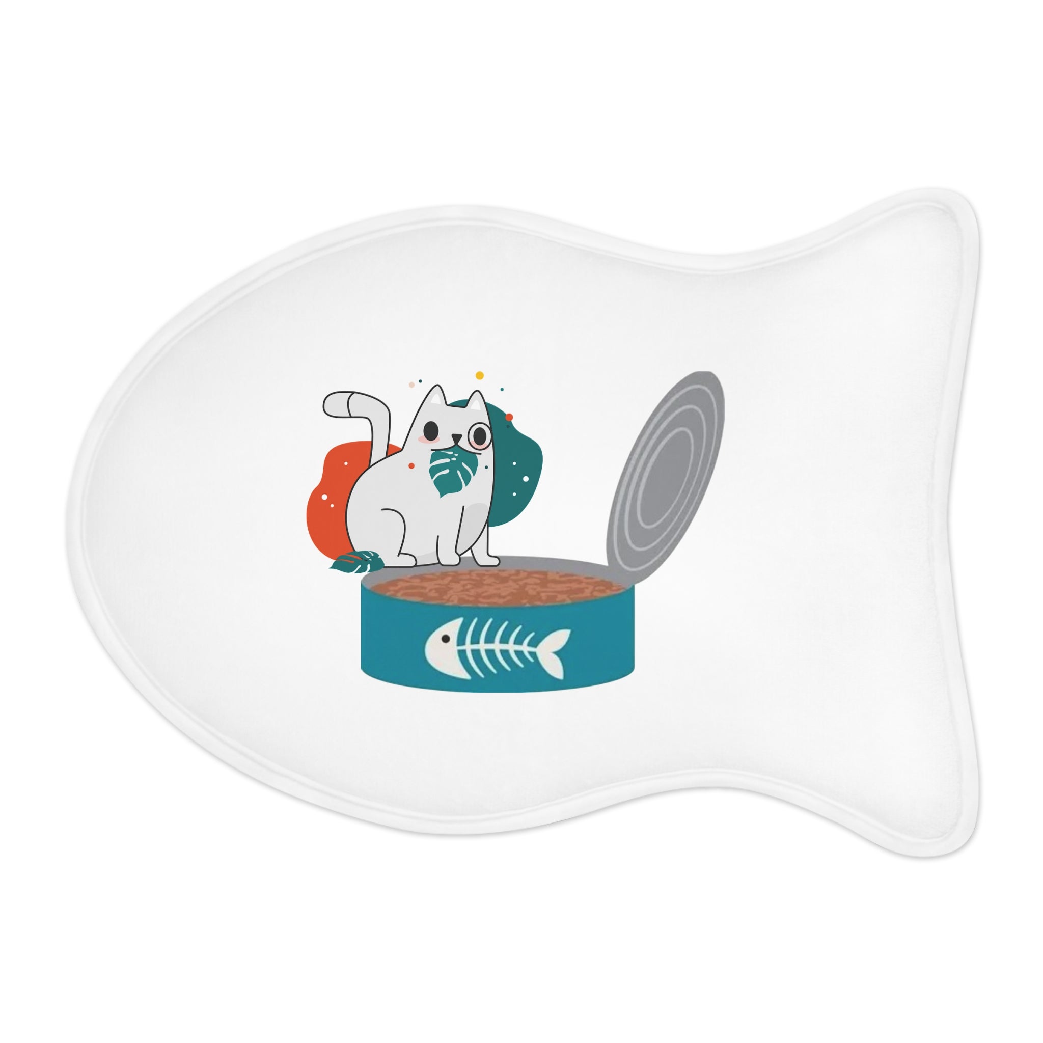 Pet Feeding Mat - Dog Bone and Cat Fish Design Non-Slip Mat
