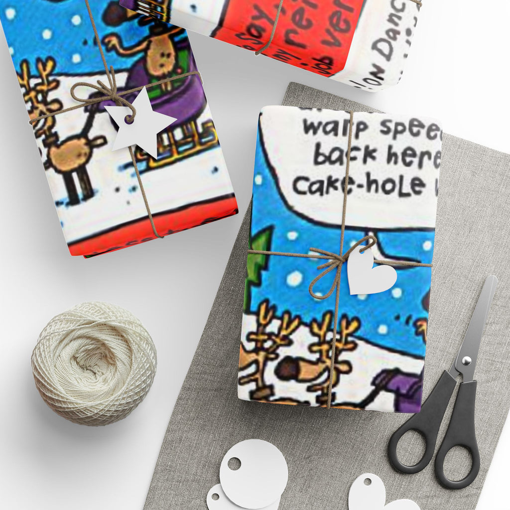 Joker Reign-deer Festive Vibrant Holiday Gift Wrapping Paper