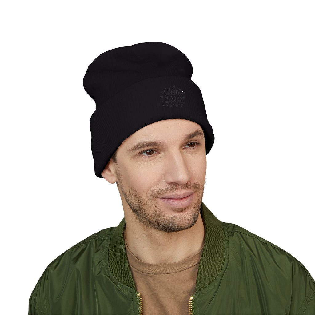 Cozy Cuffed Beanie with Cuddle Weather Embroidery