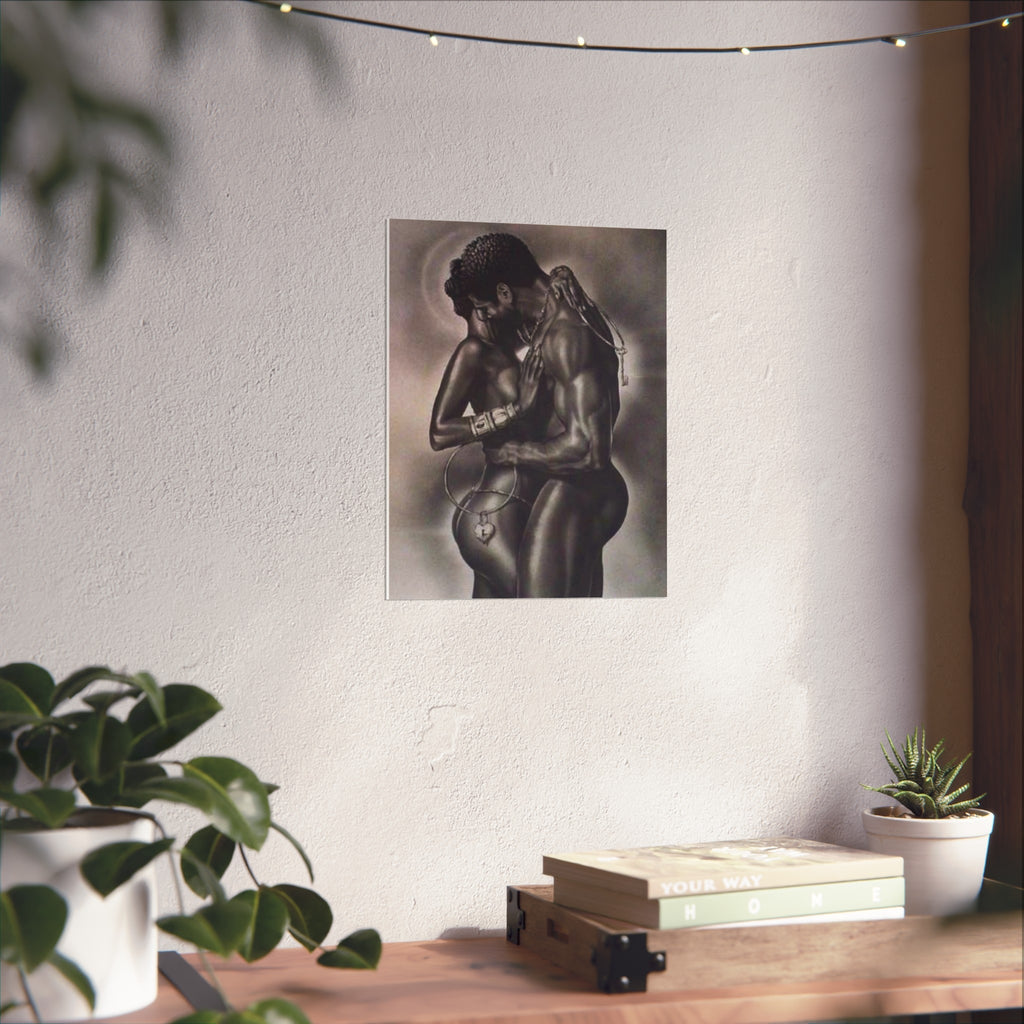 Romantic Black Love Fine Art Poster