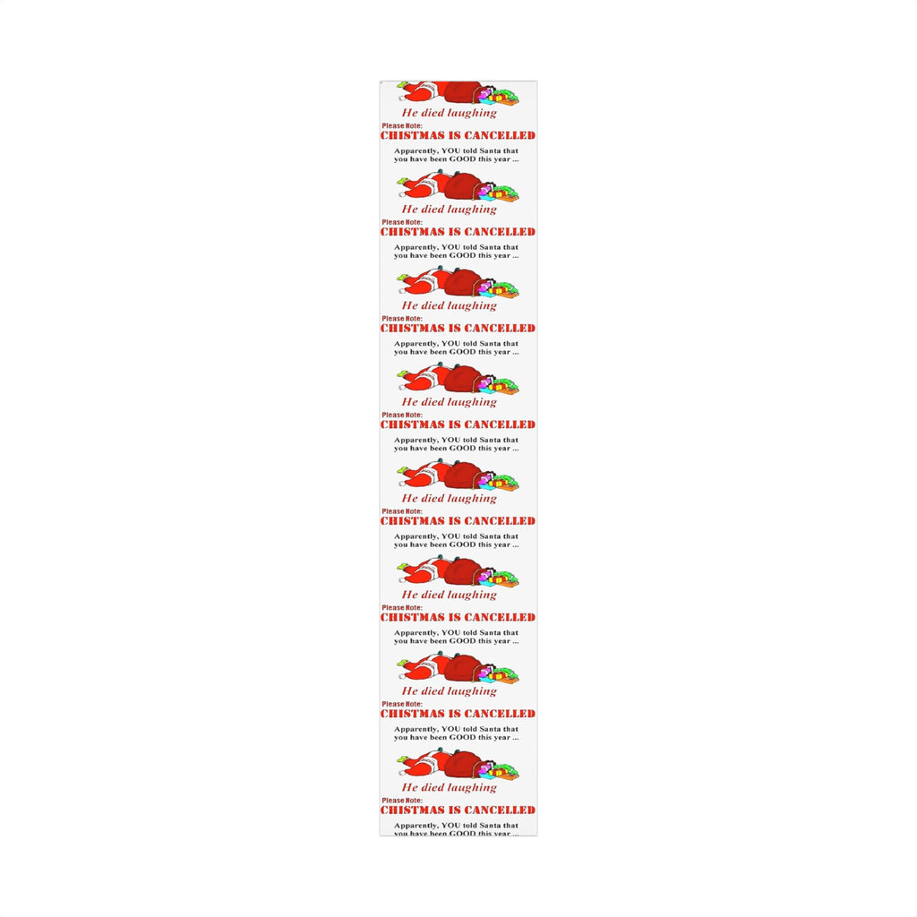 Gift Wrap Papers - Humorous Santa Died Laughing Design