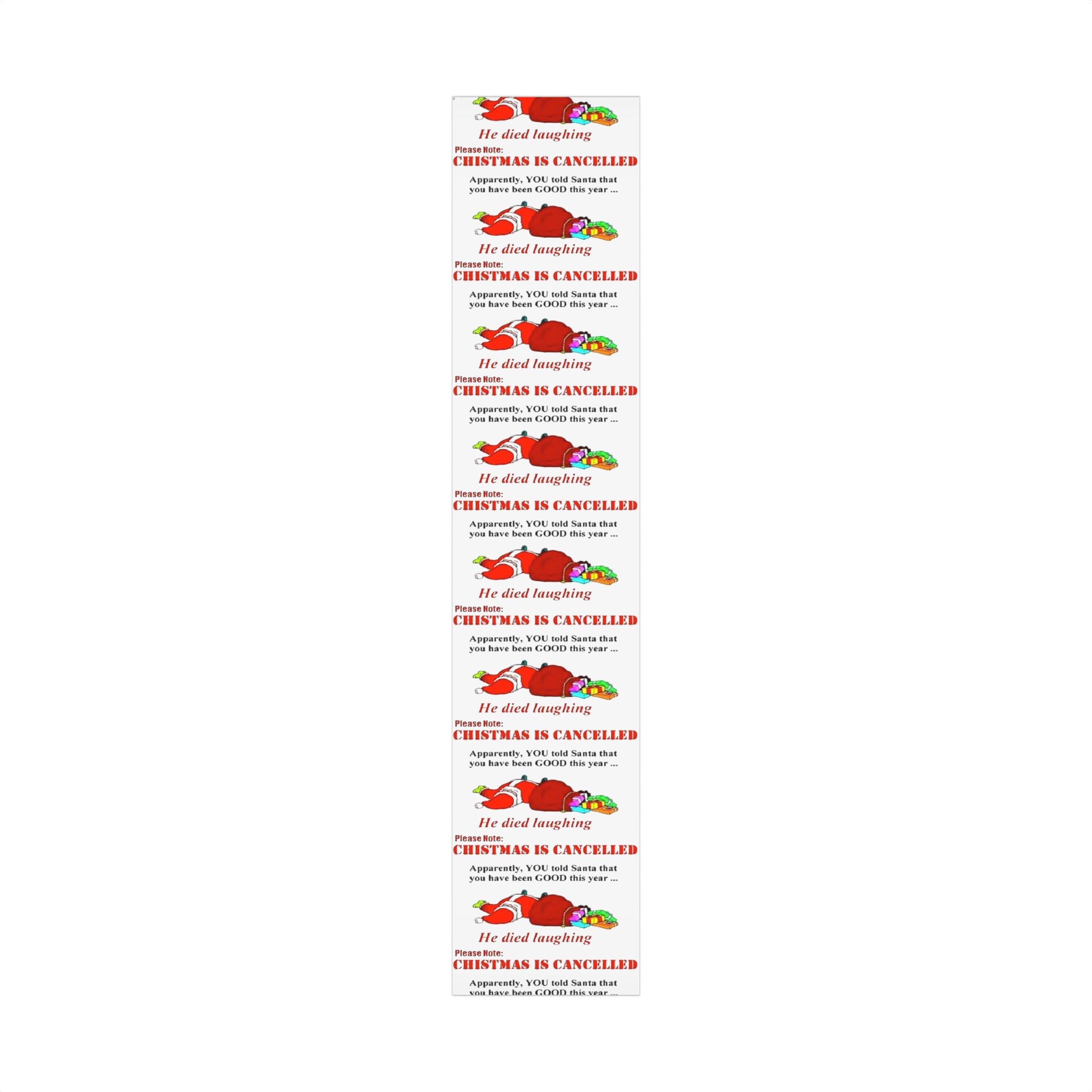 Gift Wrap Papers - Humorous Santa Died Laughing Design