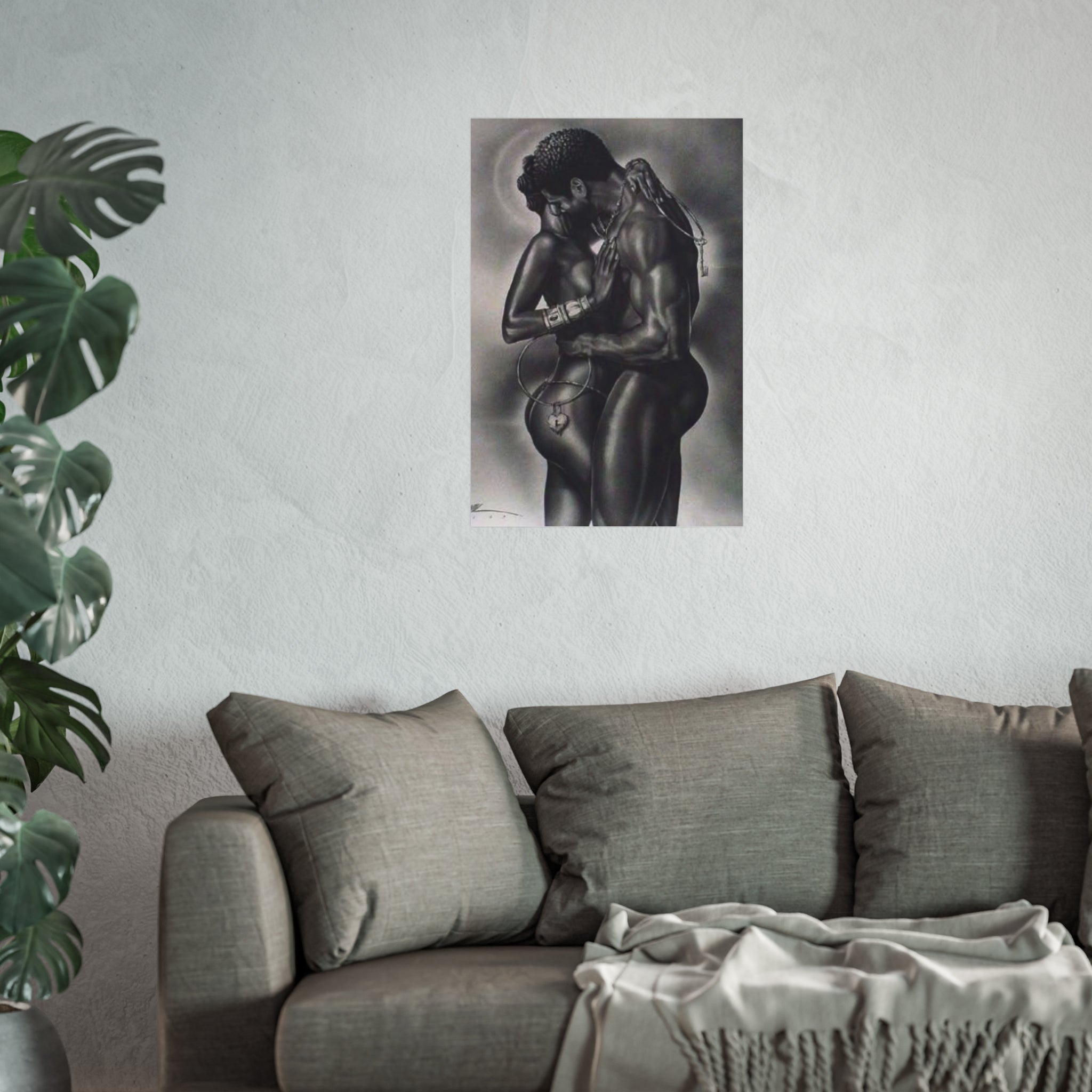 Romantic Black Love Fine Art Poster