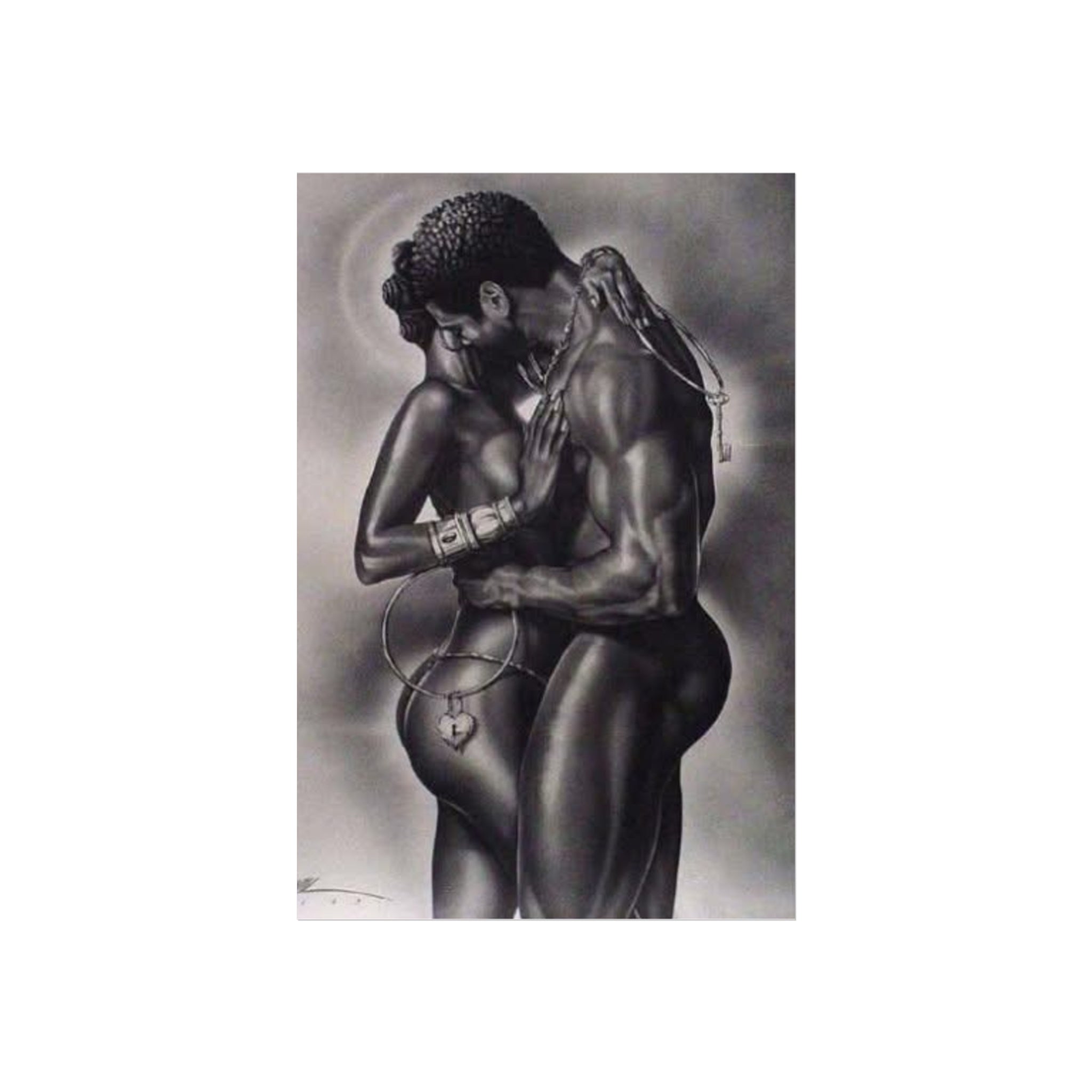 Romantic Black Love Fine Art Poster