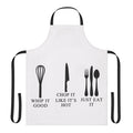 Funny Kitchen Apron - "Whip It, Chop It, Just Eat It" - 5-Color Straps