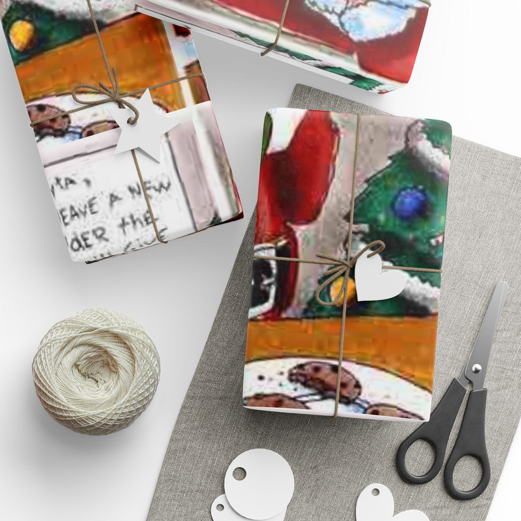 Santa Poisoned Milk Holiday Gift Wrap