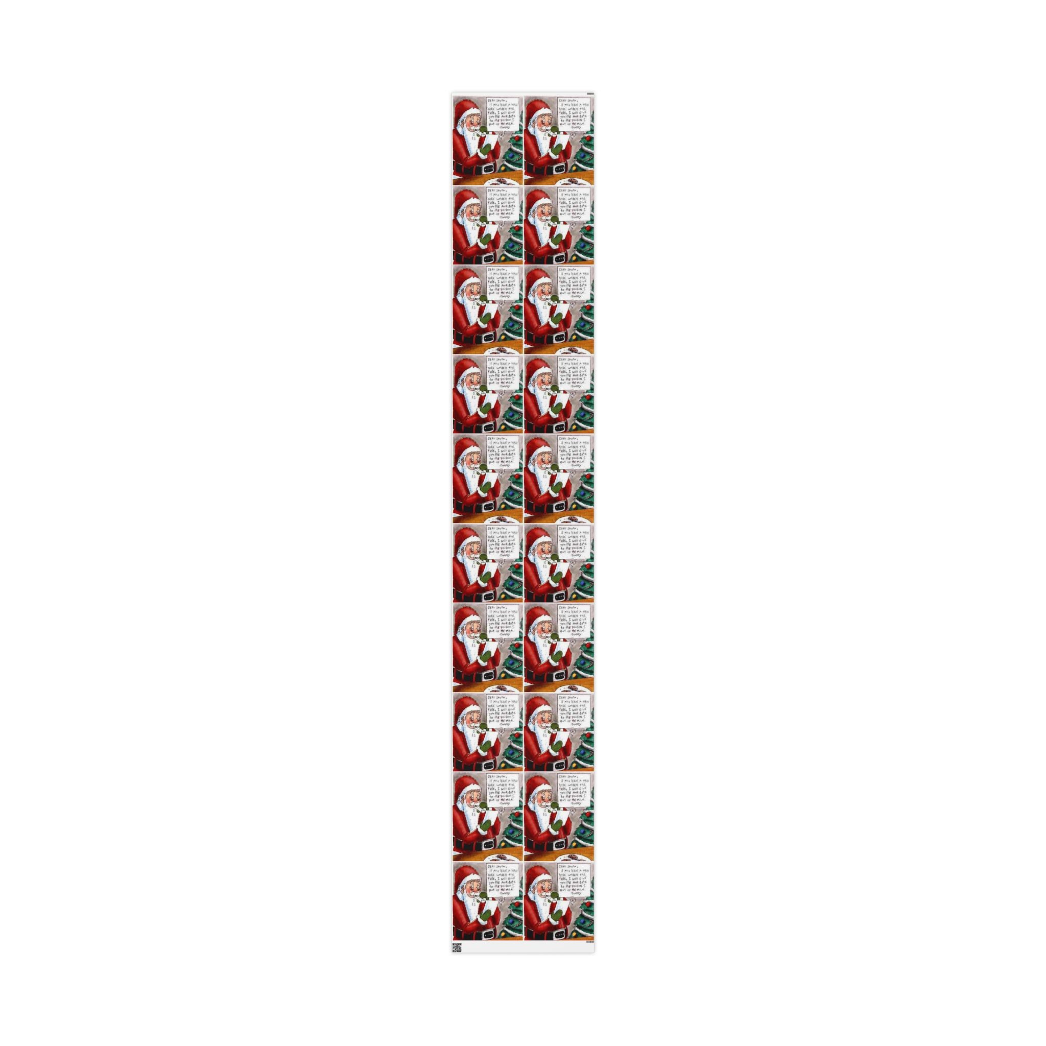 Santa Poisoned Milk Holiday Gift Wrap