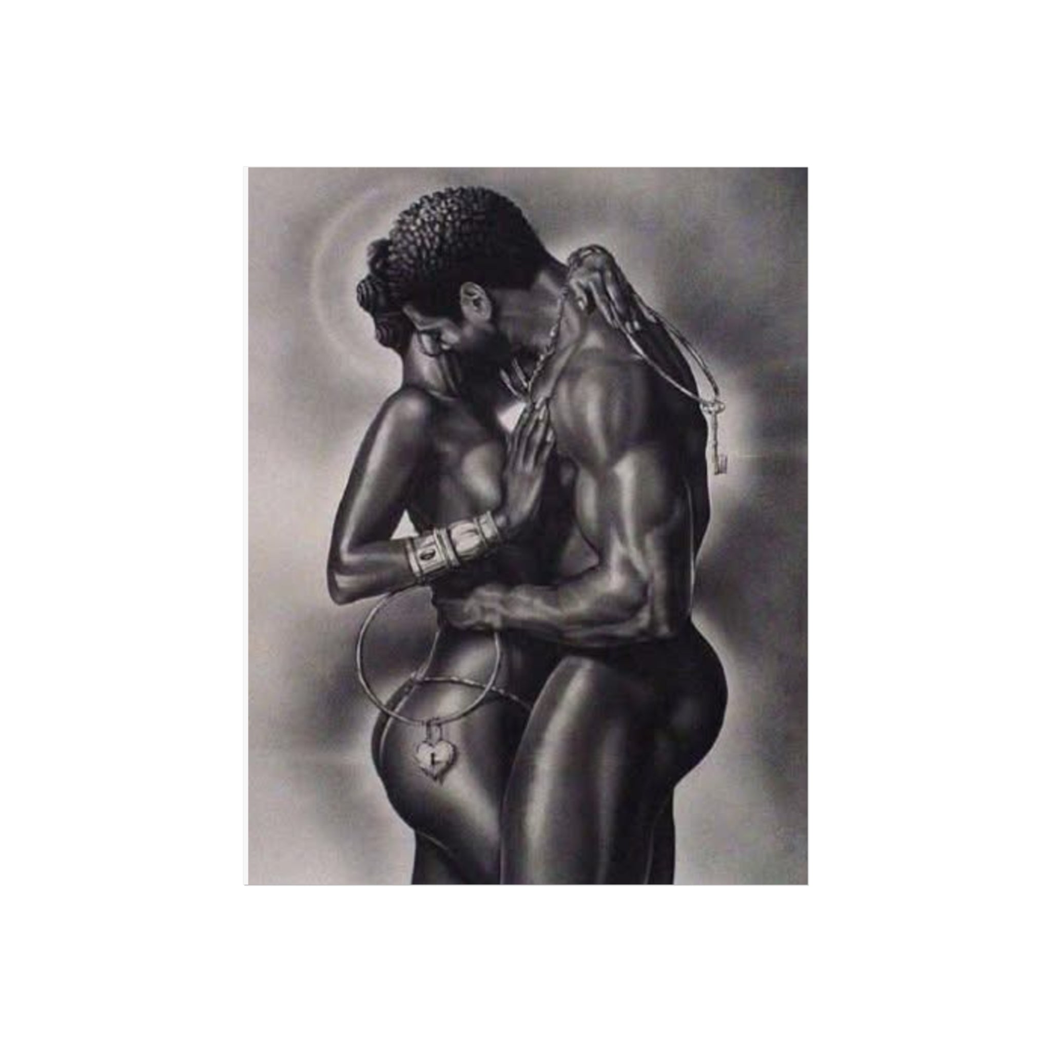 Romantic Black Love Fine Art Poster