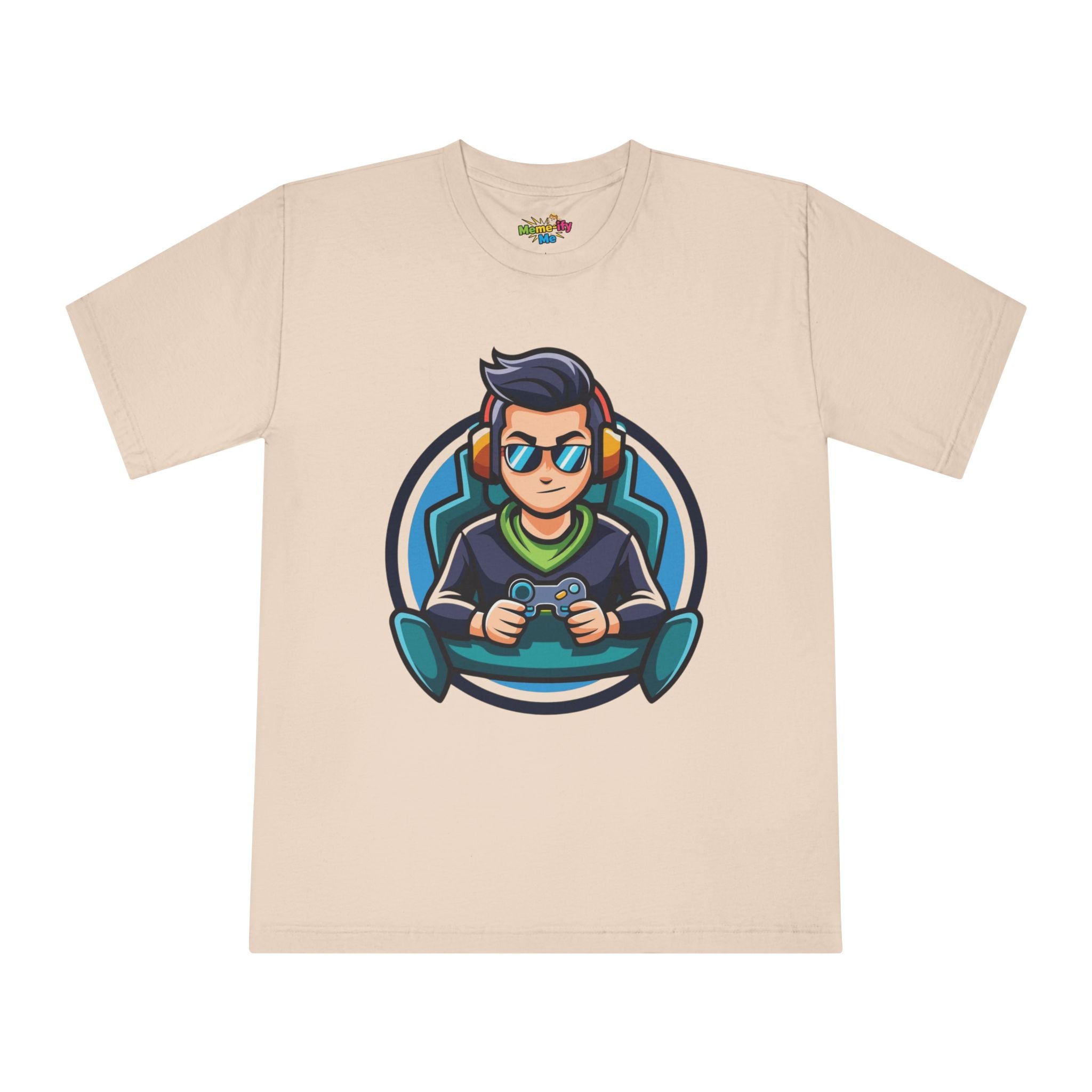 Adult Gamer Crewneck T-Shirt with Fun Character Design - Unisex