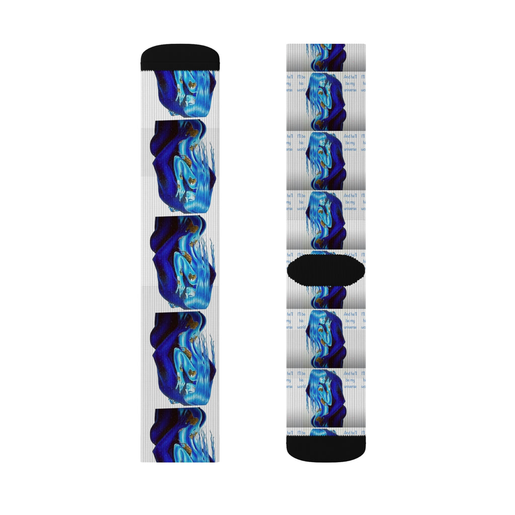 Cosmic Couple Socks - Stylish Gift for Fashionistas - Unique Wearable Art