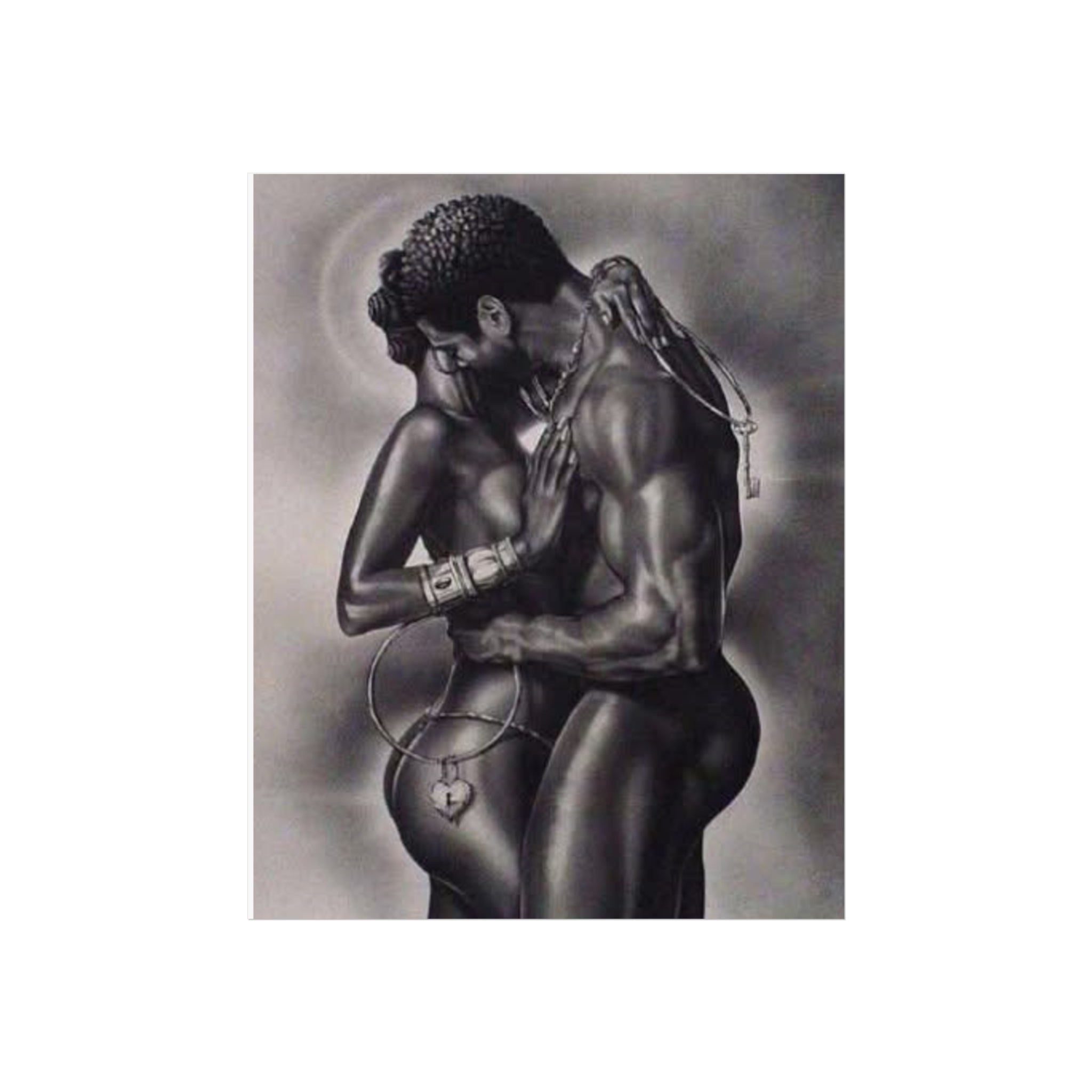 Romantic Black Love Fine Art Poster