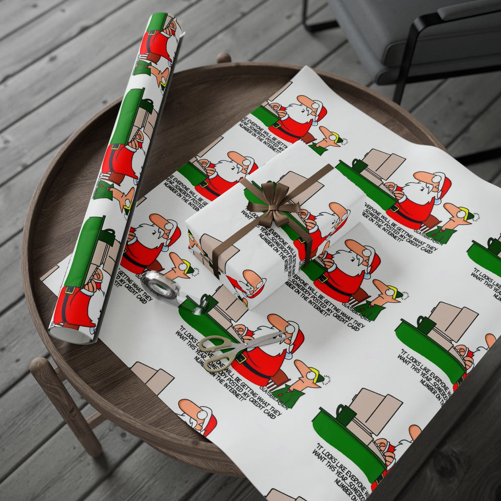 Santa stolen credit card - Festive Wrapping Paper Roll