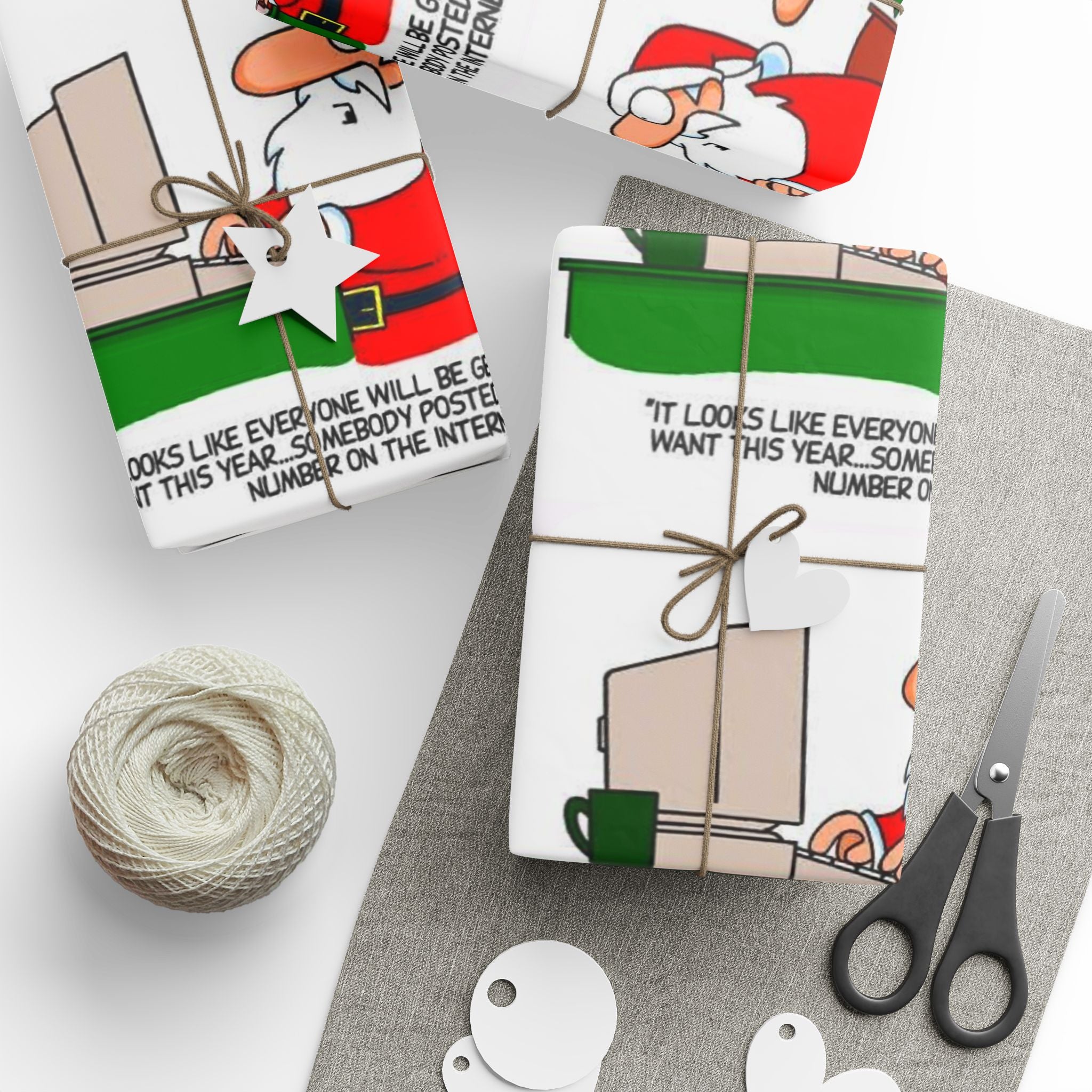 Santa stolen credit card - Festive Wrapping Paper Roll