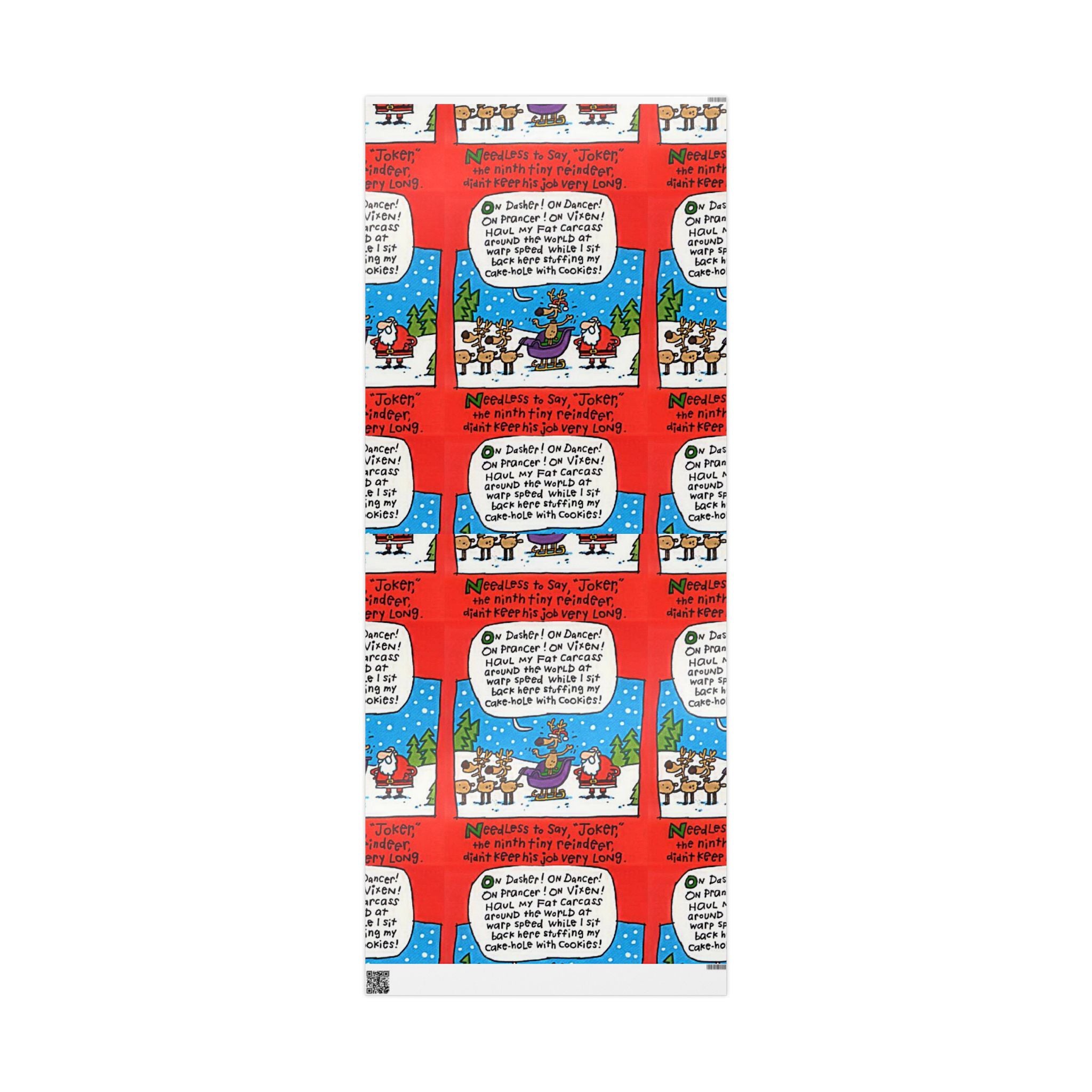 Joker Reign-deer Festive Vibrant Holiday Gift Wrapping Paper