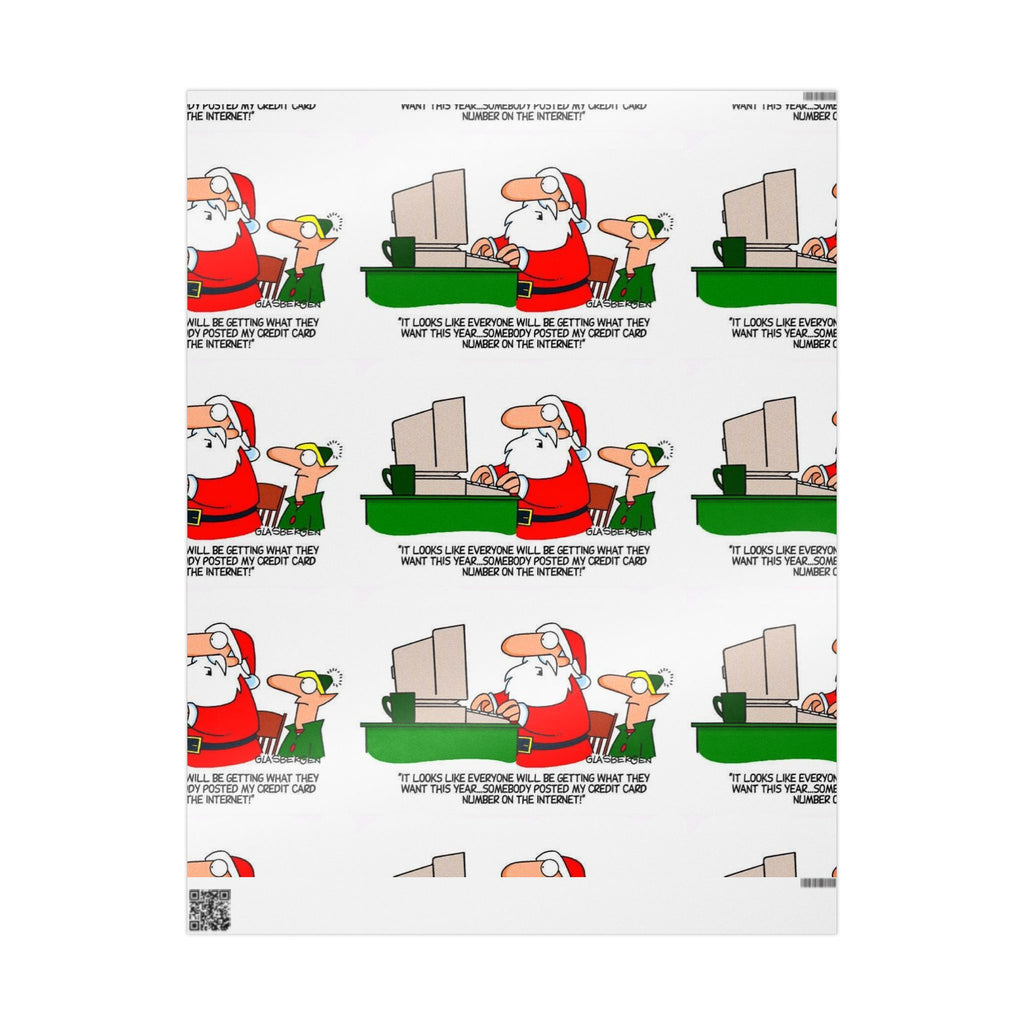 Santa stolen credit card - Festive Wrapping Paper Roll