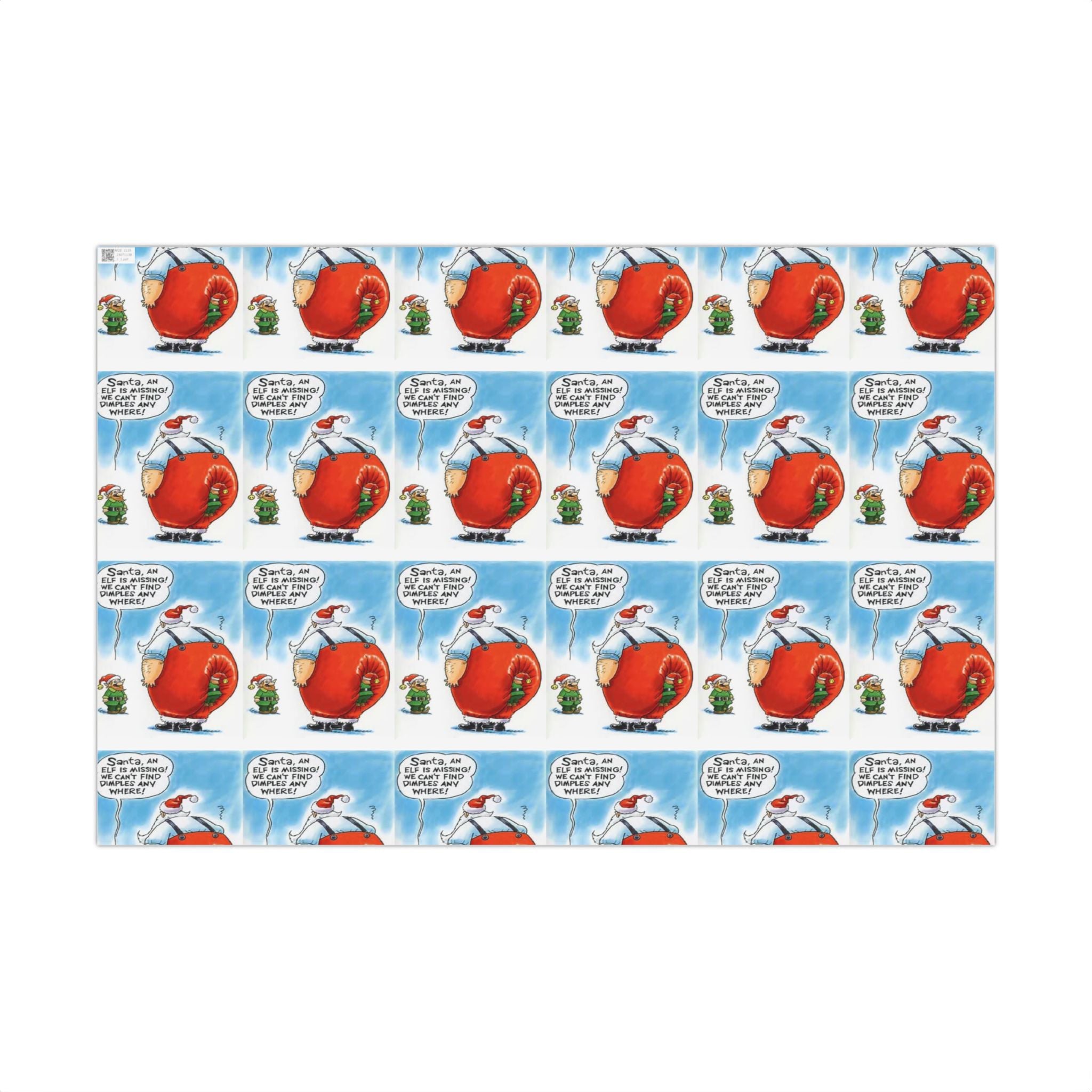 Funny Missing Elf Festive Gift Wrap Papers