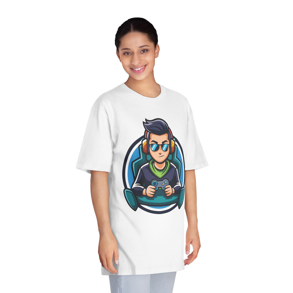 Adult Gamer Crewneck T-Shirt with Fun Character Design - Unisex