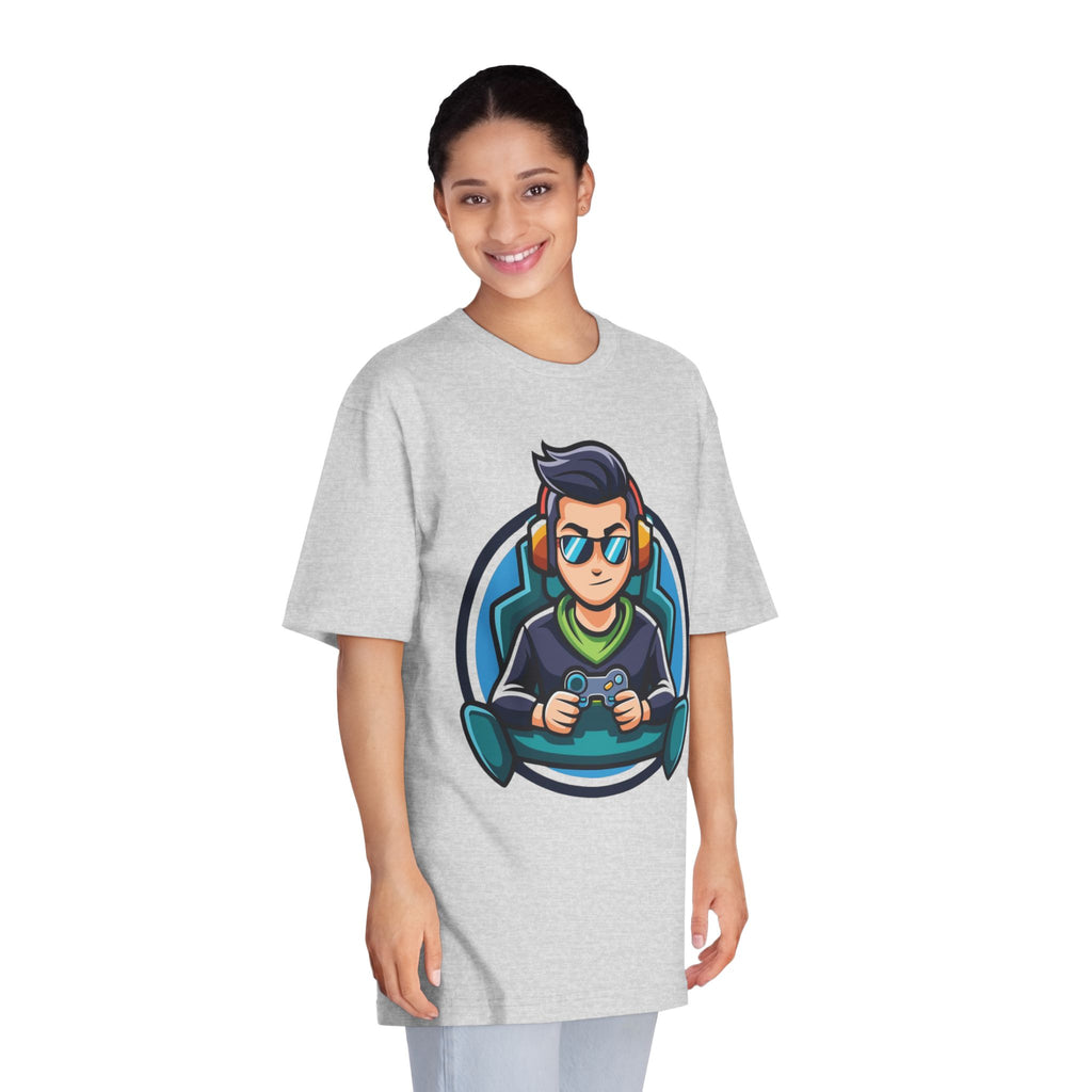 Adult Gamer Crewneck T-Shirt with Fun Character Design - Unisex
