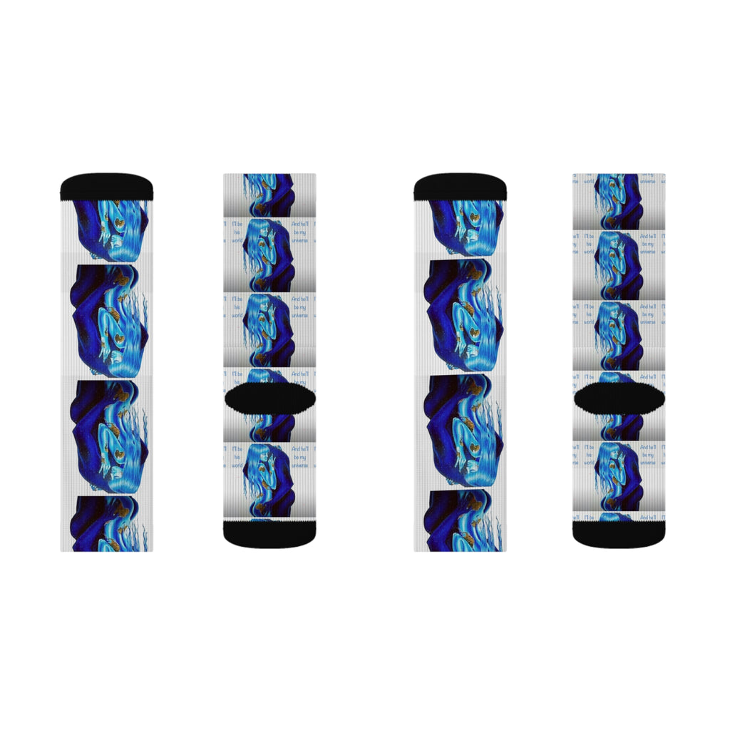 Cosmic Couple Socks - Stylish Gift for Fashionistas - Unique Wearable Art
