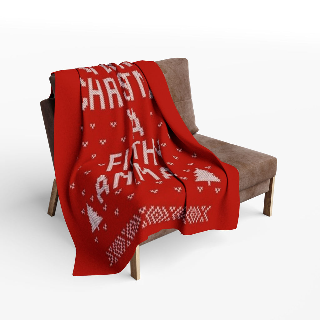Holiday Fleece Blanket - Merry Christmas ya filthy animal- Red