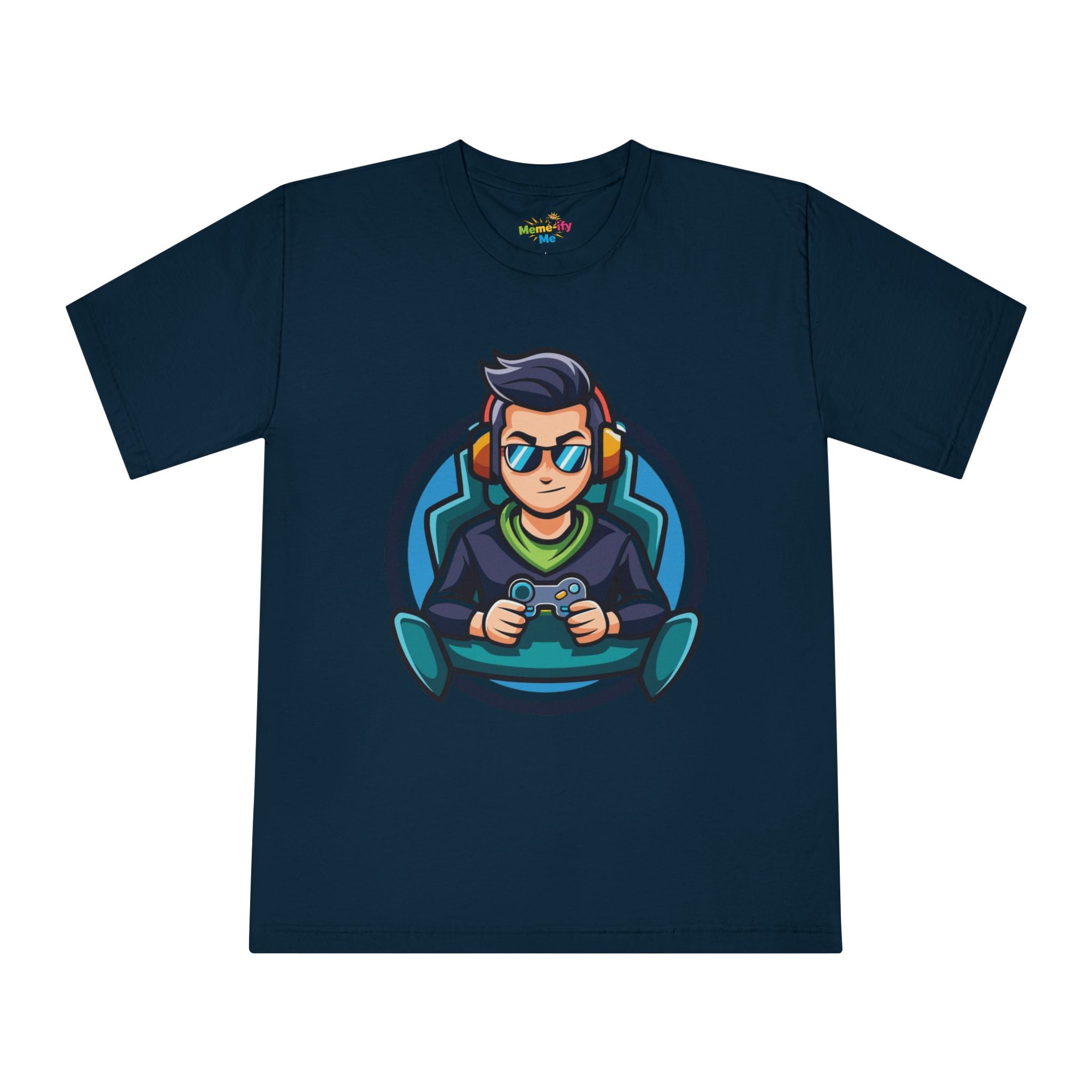 Adult Gamer Crewneck T-Shirt with Fun Character Design - Unisex